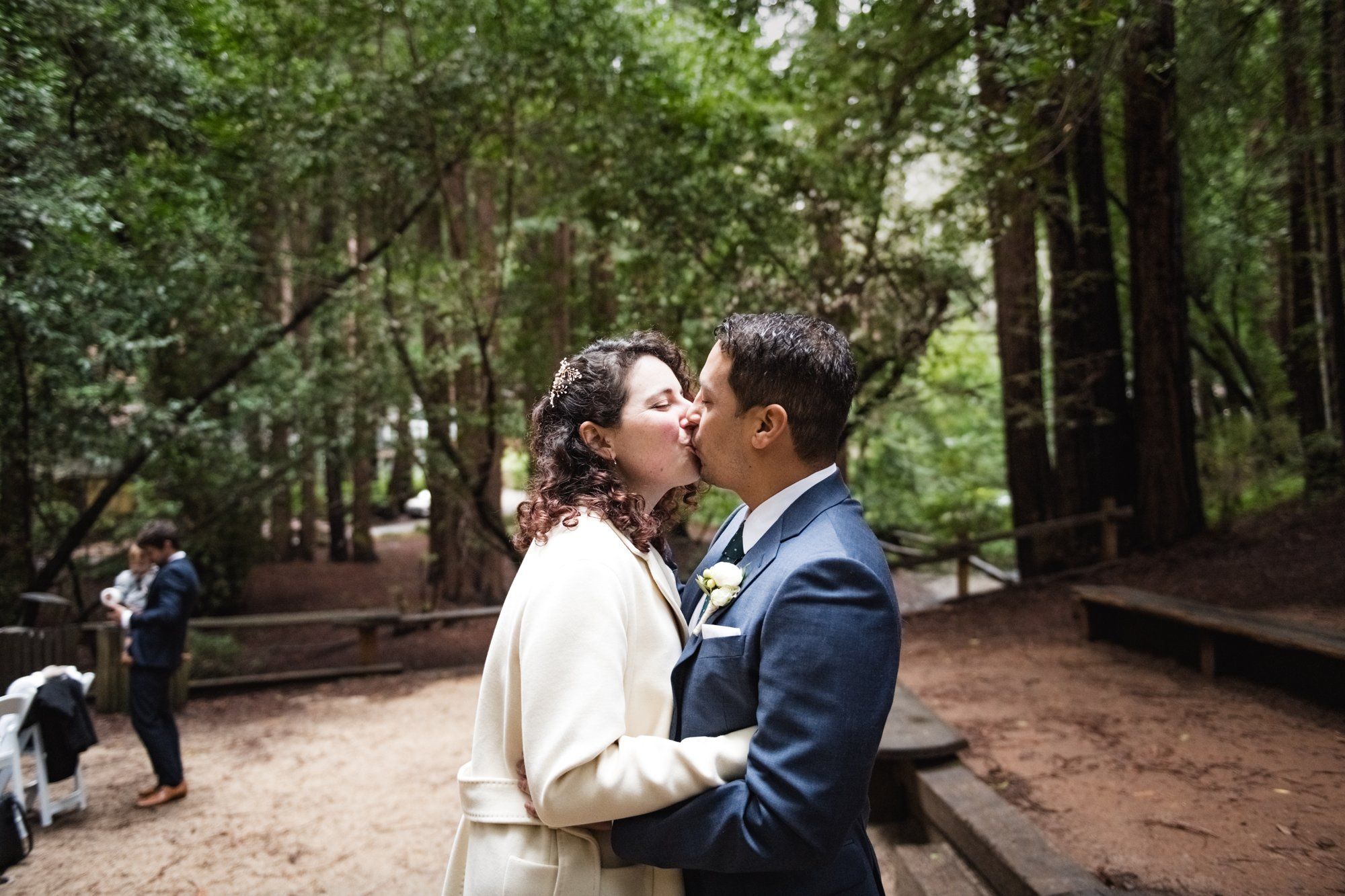 family-only redwoods minimony at old mill park, Vows in the Amphitheater, Ten Guests Under the Redwoods