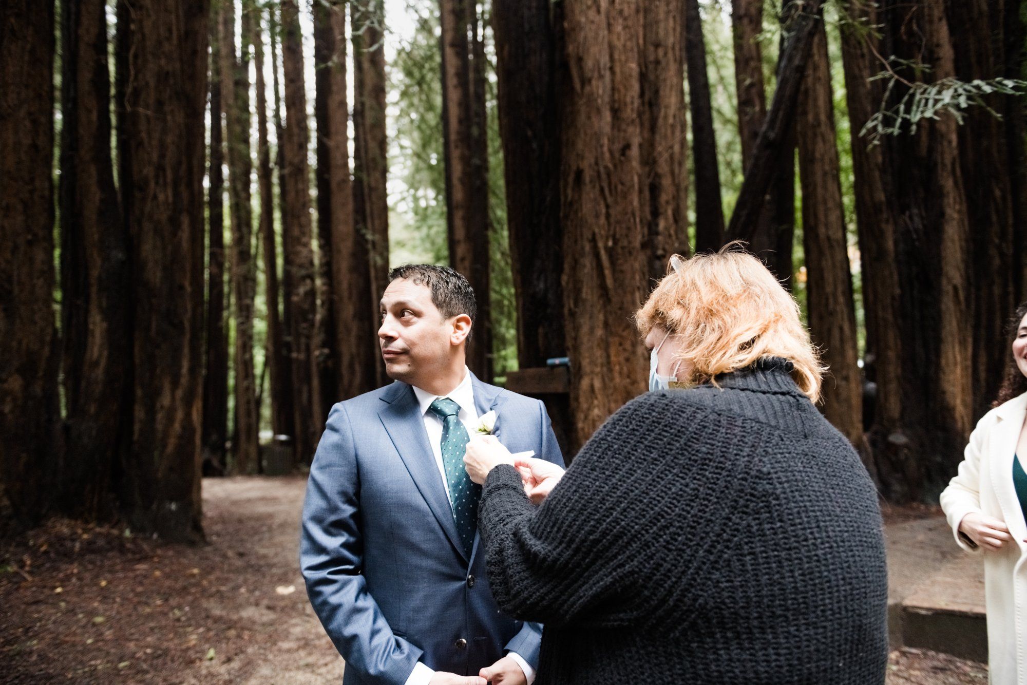 family-only redwoods minimony at old mill park, Getting Ready at Old Mill Park