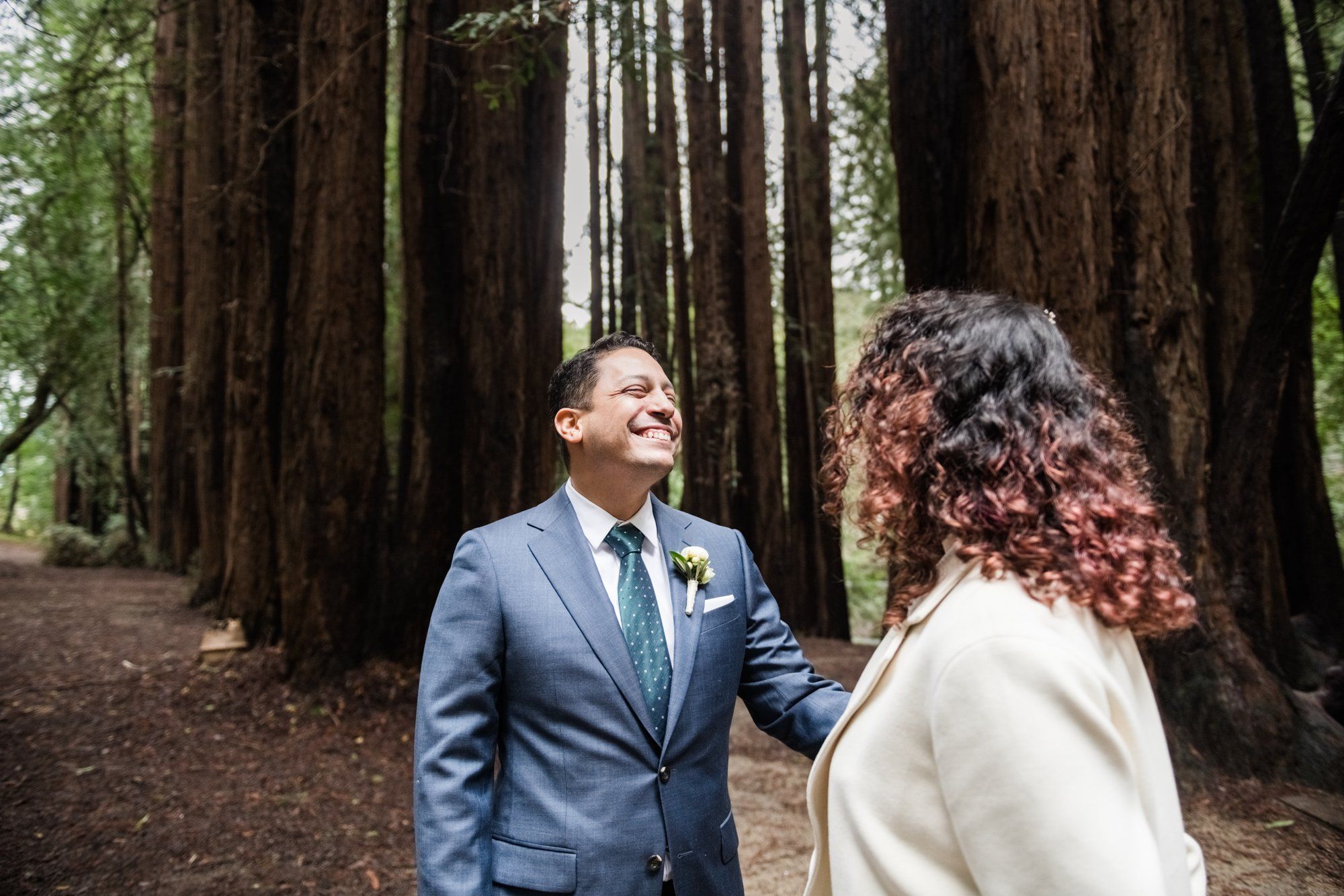 family-only redwoods minimony at old mill park, Vows in the Amphitheater, Ten Guests Under the Redwoods