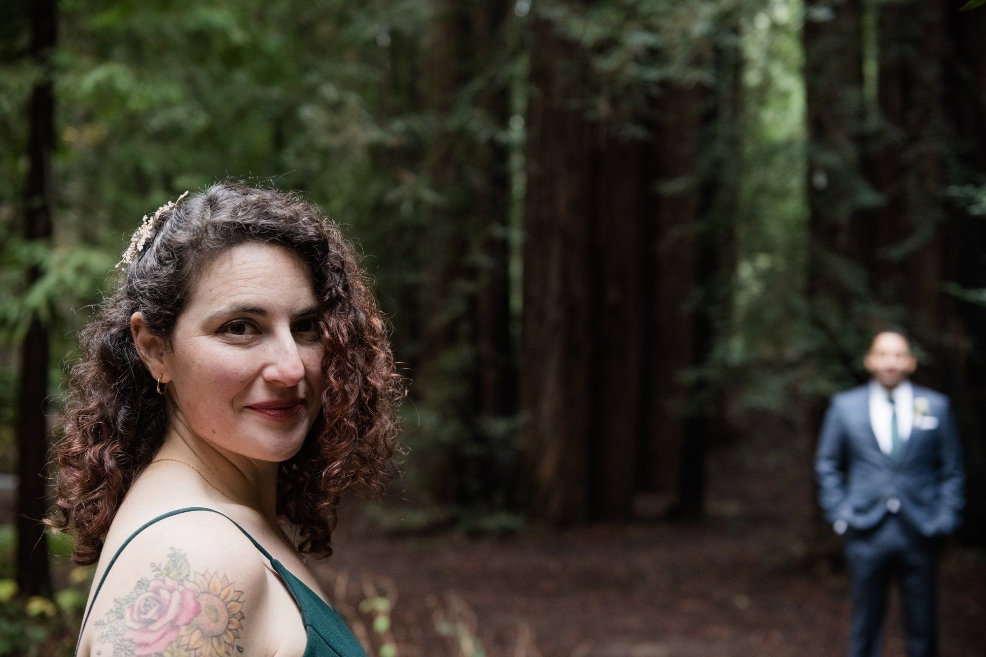 family-only redwoods minimony at old mill park, Vows in the Amphitheater, Ten Guests Under the Redwoods
