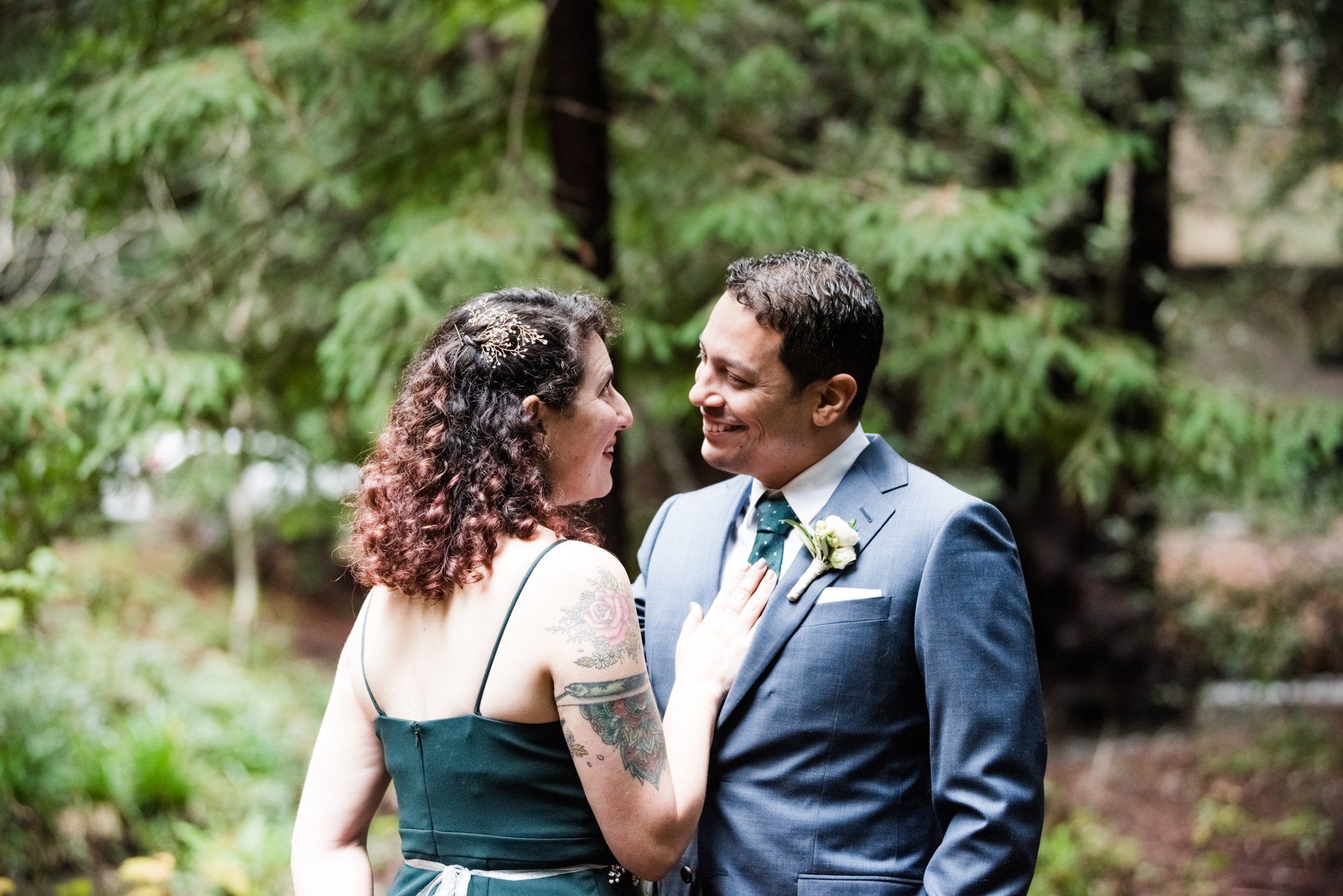 family-only redwoods minimony at old mill park, Vows in the Amphitheater, Ten Guests Under the Redwoods