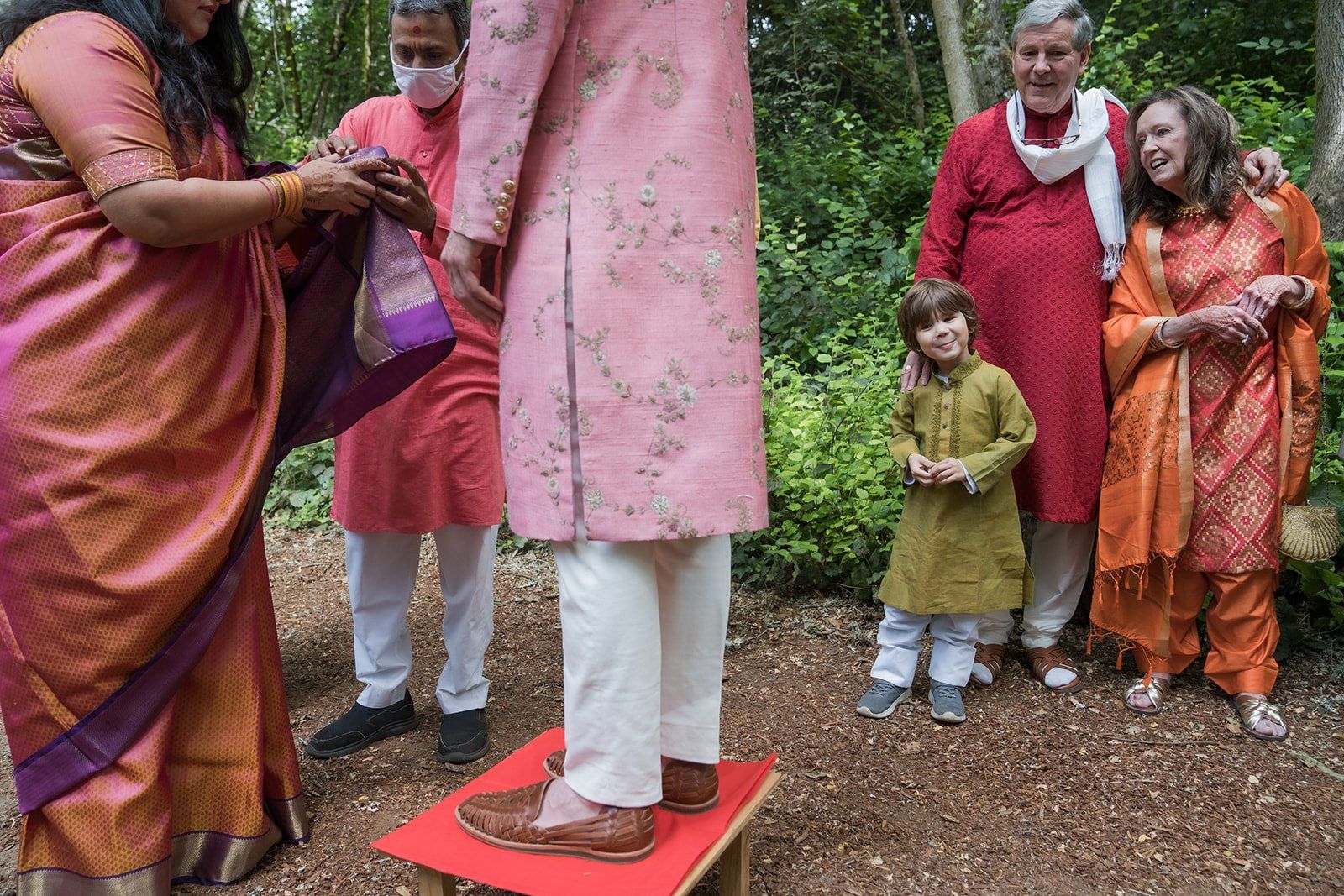 indian micro wedding, Family, and a Break Between Two Ceremonies