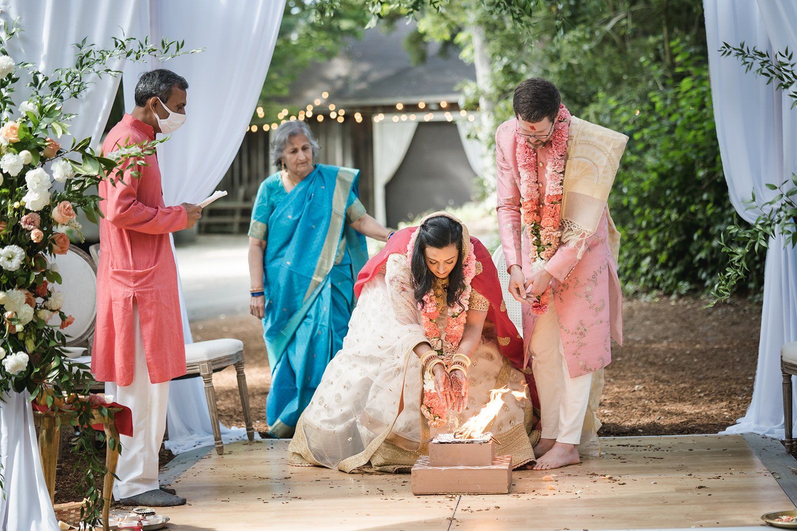 indian micro wedding, The Hindu Ceremony and the Western Vows. One Small Indian Wedding, Two Ceremonies