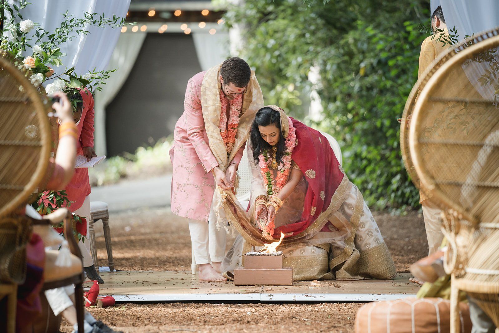 indian micro wedding, The Hindu Ceremony and the Western Vows. One Small Indian Wedding, Two Ceremonies