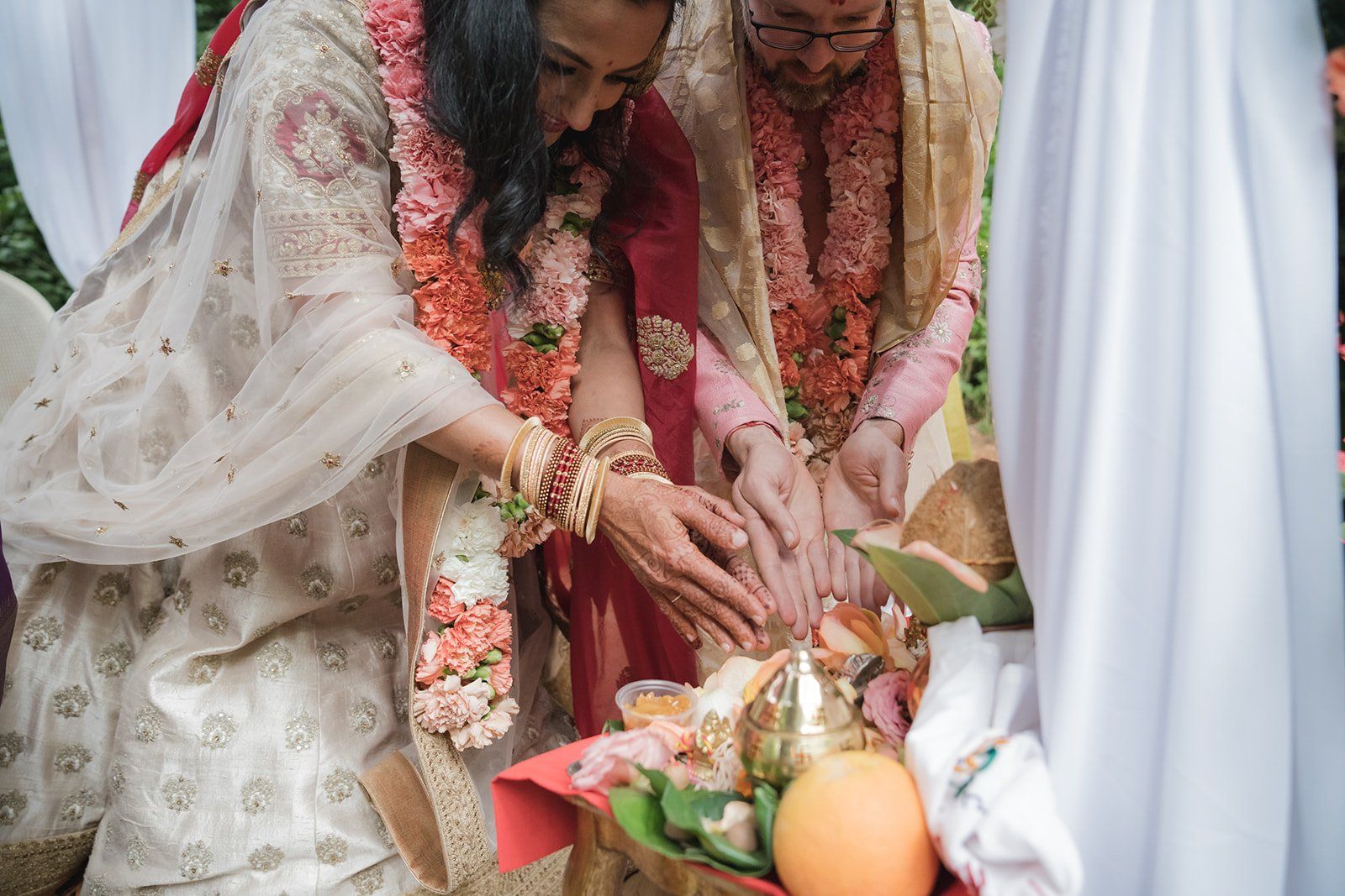 indian micro wedding, The Hindu Ceremony and the Western Vows. One Small Indian Wedding, Two Ceremonies