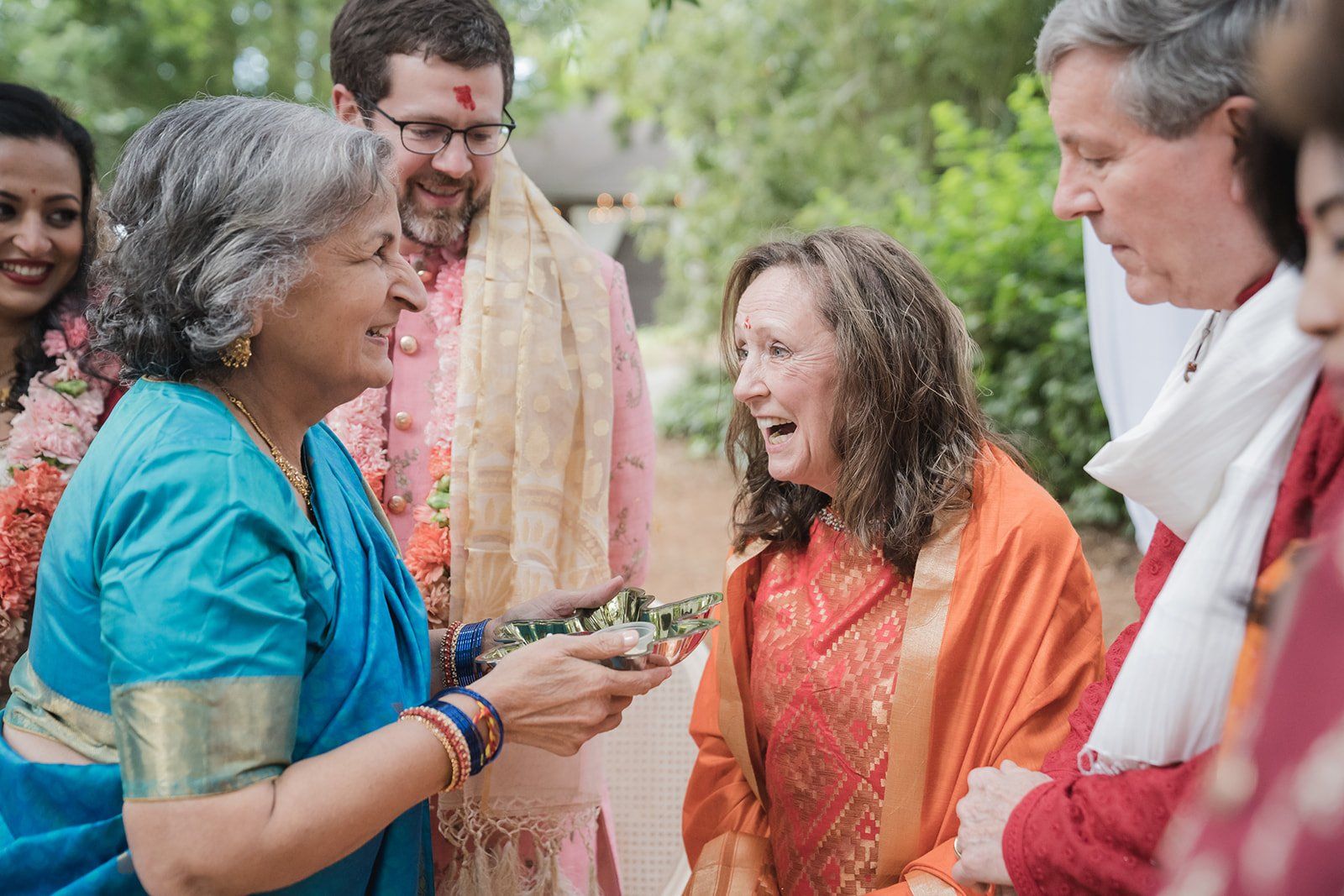 indian micro wedding, Western Vows Around the Dinner Table. Intimate Indian Wedding in California