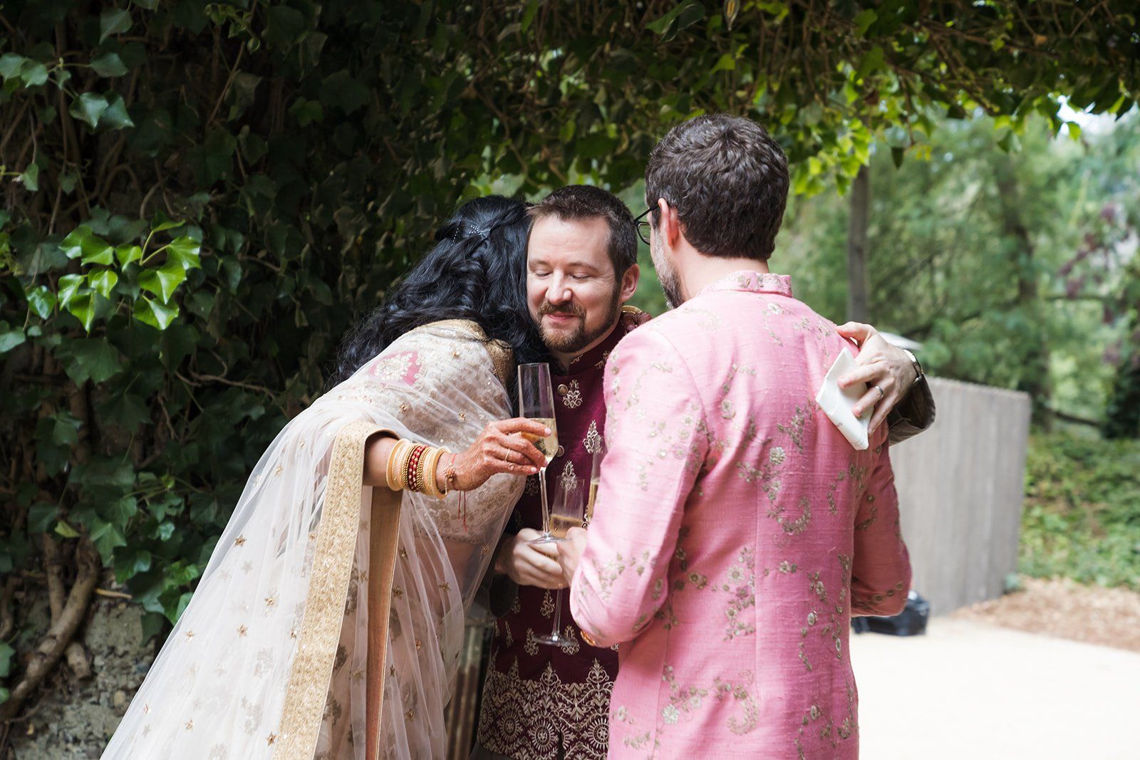 indian micro wedding, Western Vows Around the Dinner Table. Intimate Indian Wedding in California