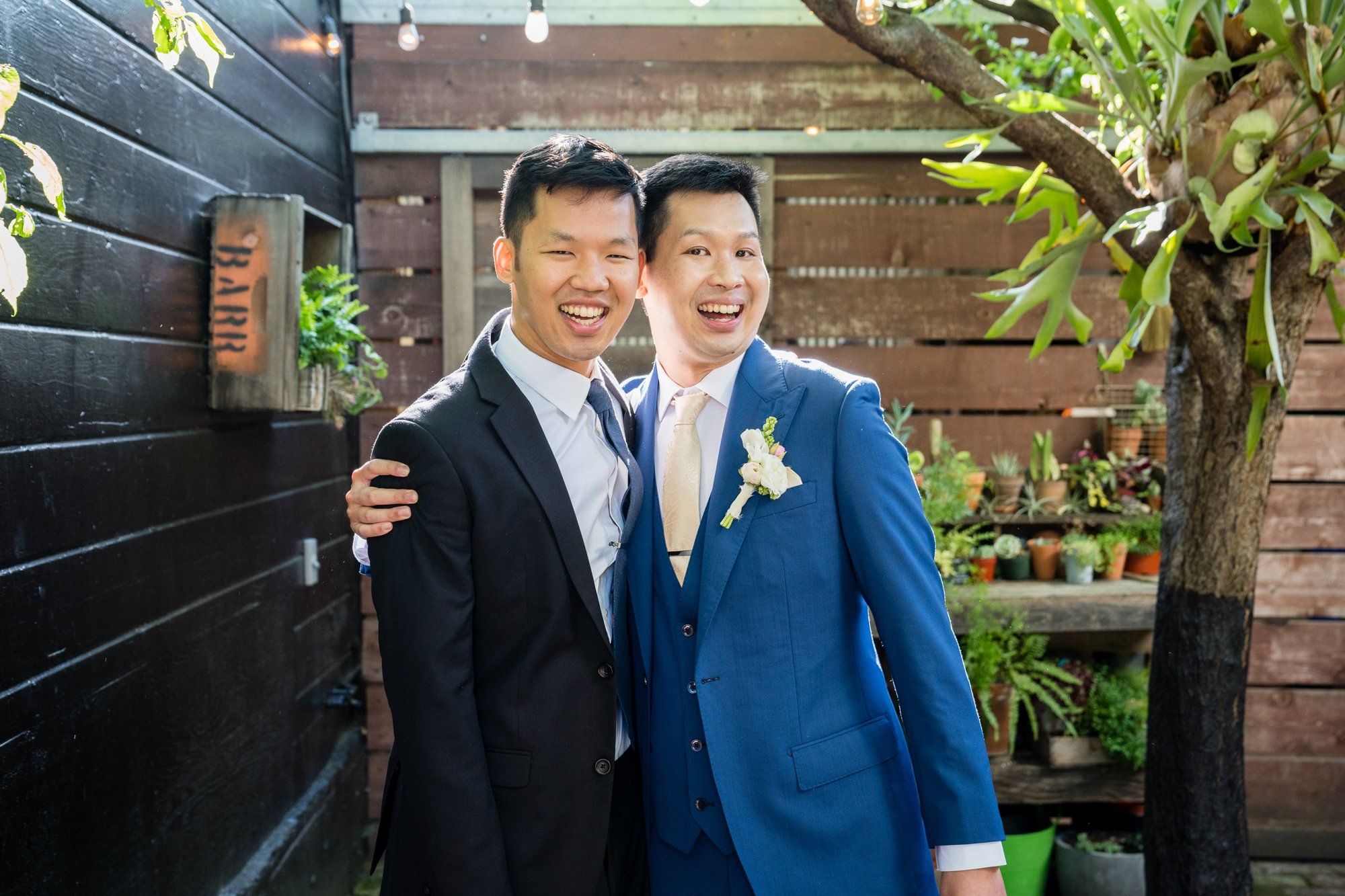 industrial-cafe micro wedding at Stable Cafe, Portraits Around the Café and Garden Patio
