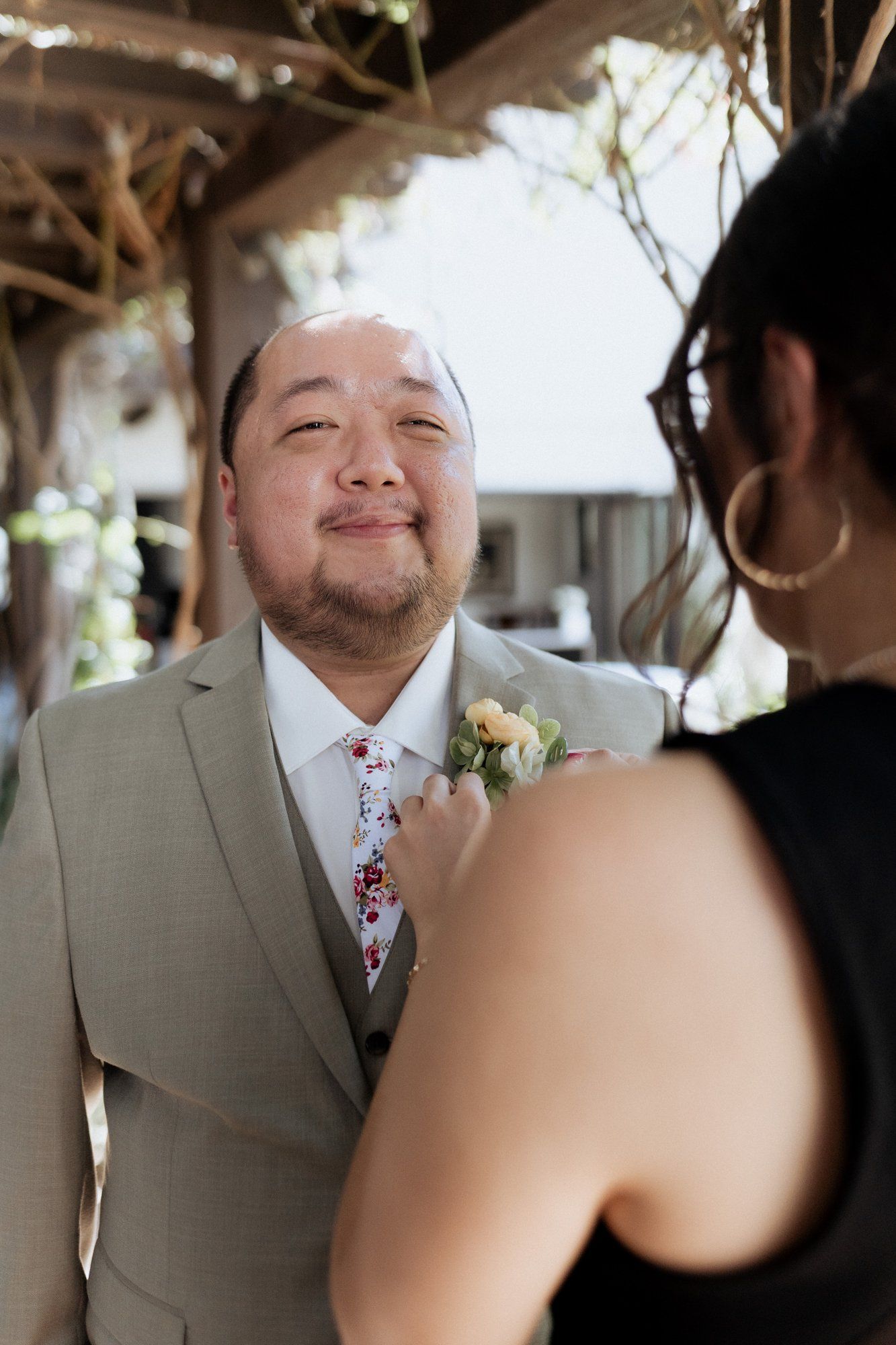 spring villa micro wedding at Villa Francesca, Getting Ready at Villa Francesca