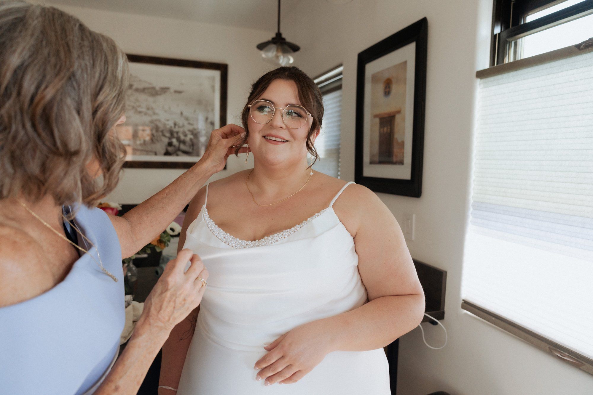 spring villa micro wedding at Villa Francesca, Getting Ready at Villa Francesca