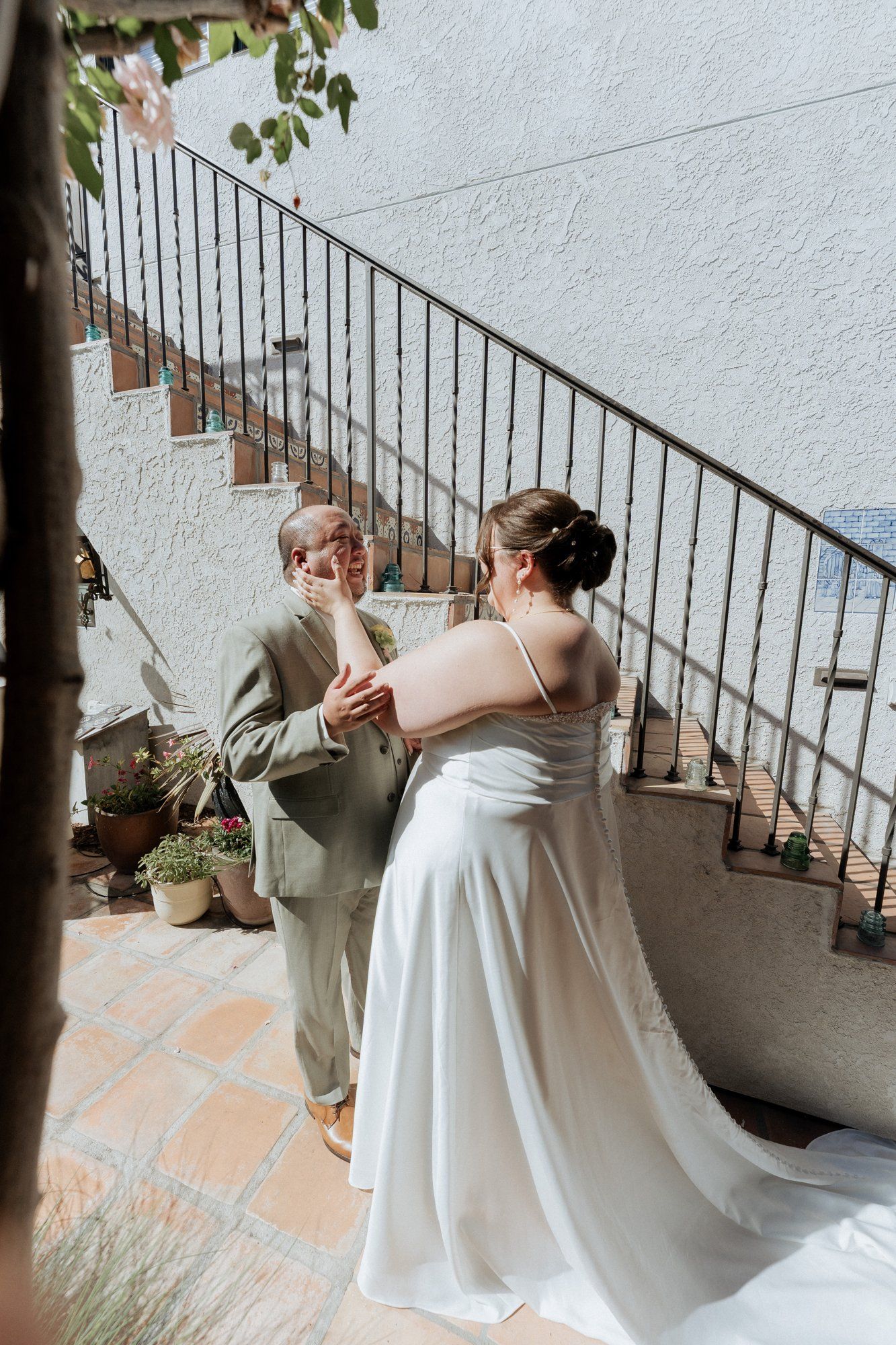 spring villa micro wedding at Villa Francesca, An Ocean-View Villa Ceremony in the Courtyard