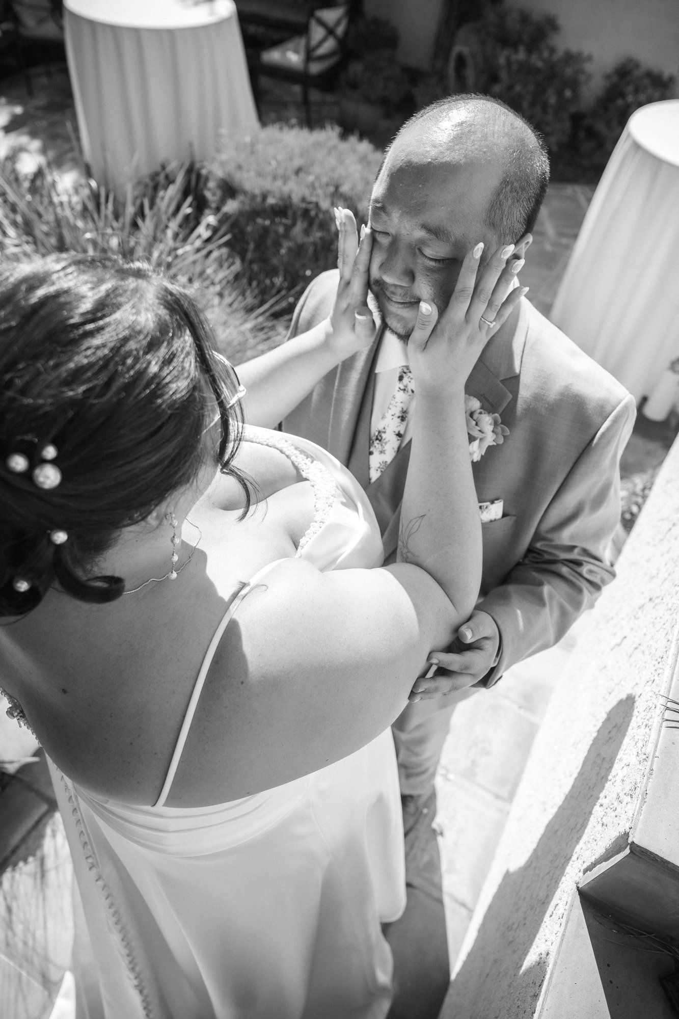 spring villa micro wedding at villa francesca, socal, Portraits in the Villa Gardens. SoCal Villa Wedding in Spring