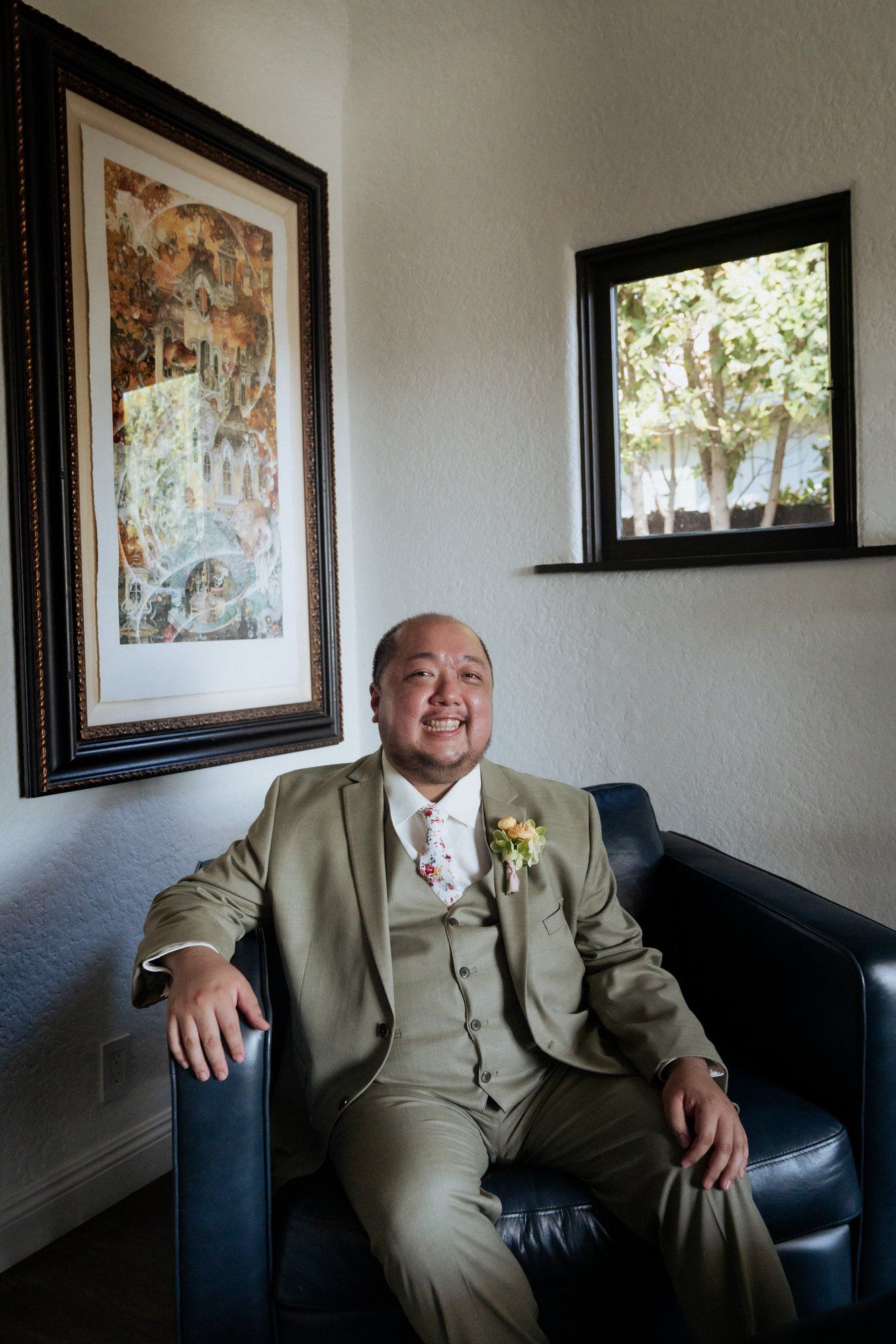 spring villa micro wedding at villa francesca, socal, Getting Ready at the Casita