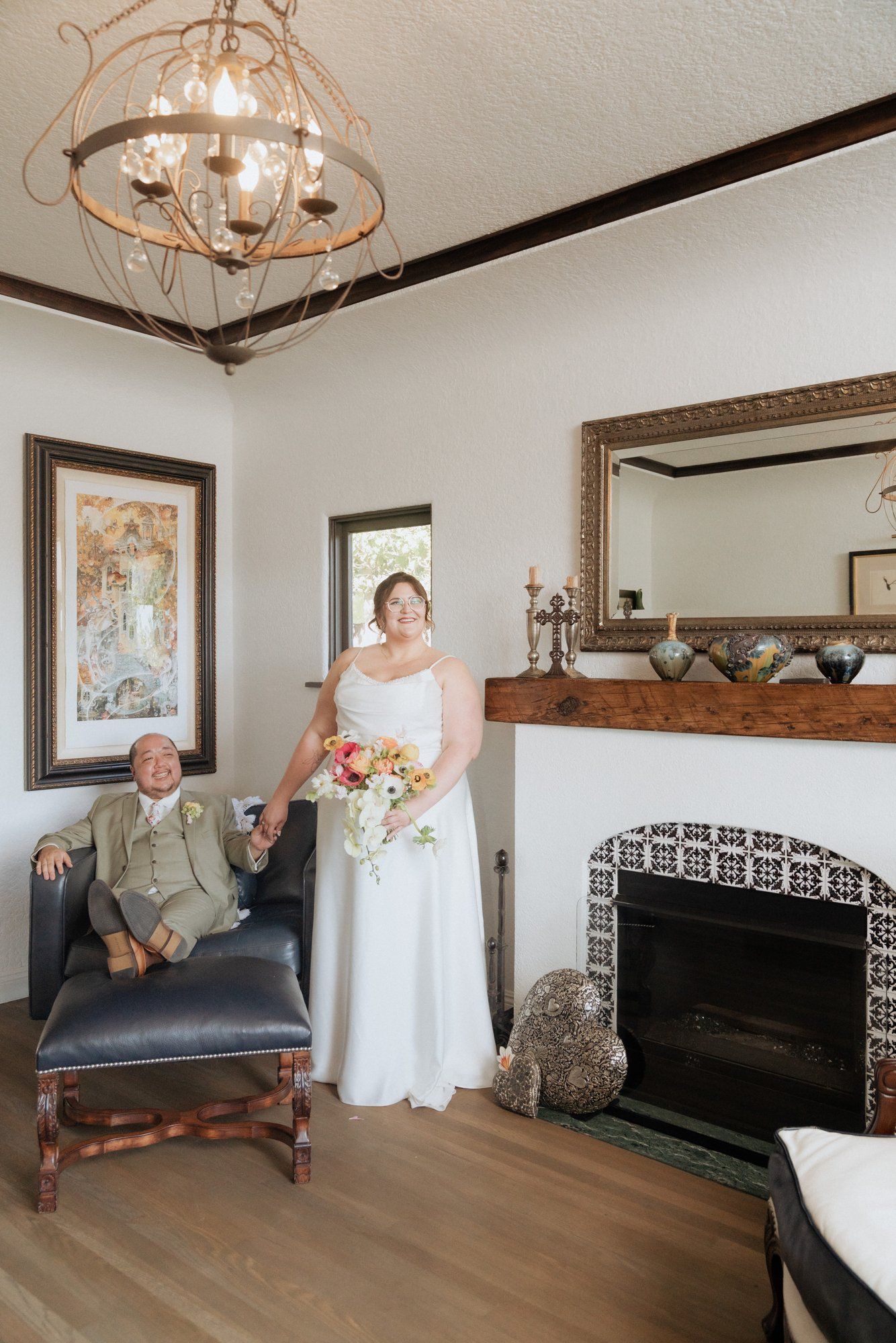 spring villa micro wedding at villa francesca, socal, Portraits in the Villa Gardens. SoCal Villa Wedding in Spring
