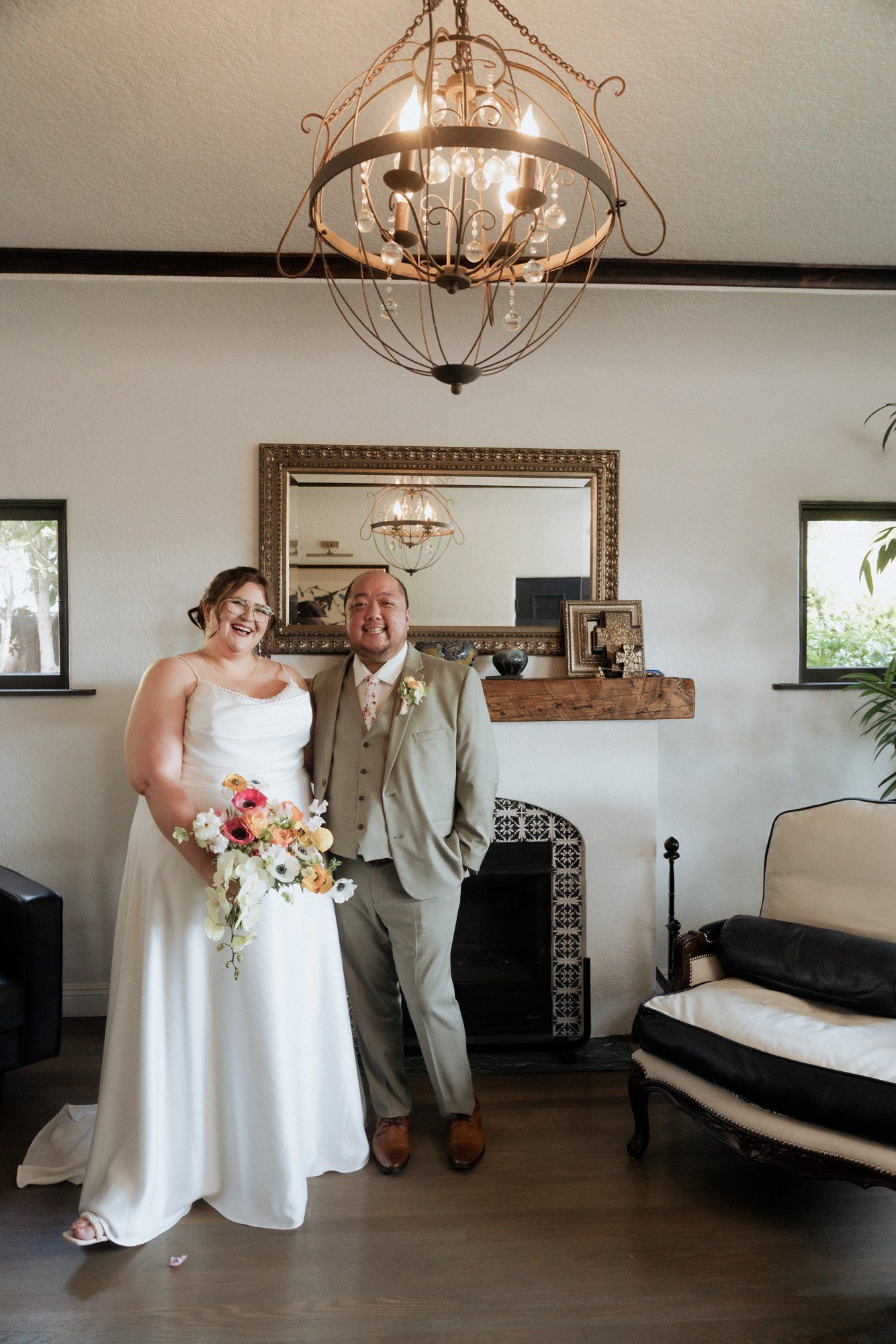 spring villa micro wedding at Villa Francesca, Portraits in the Villa Gardens, a SoCal Spring Wedding