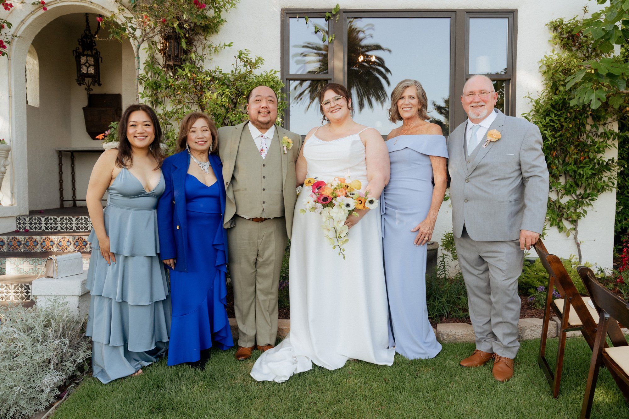 spring villa micro wedding at villa francesca, socal, Portraits in the Villa Gardens. SoCal Villa Wedding in Spring