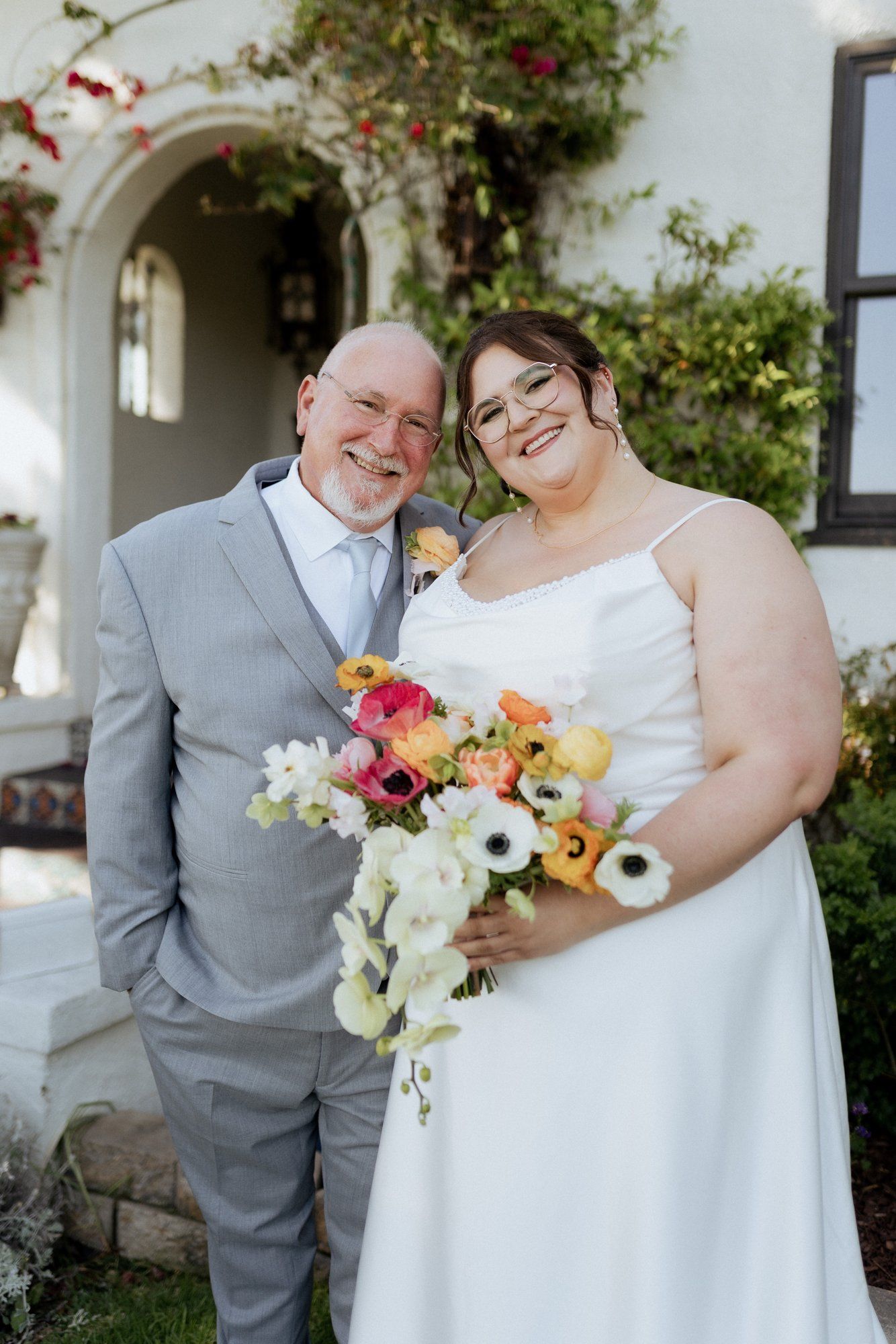 spring villa micro wedding at Villa Francesca, Portraits in the Villa Gardens, a SoCal Spring Wedding