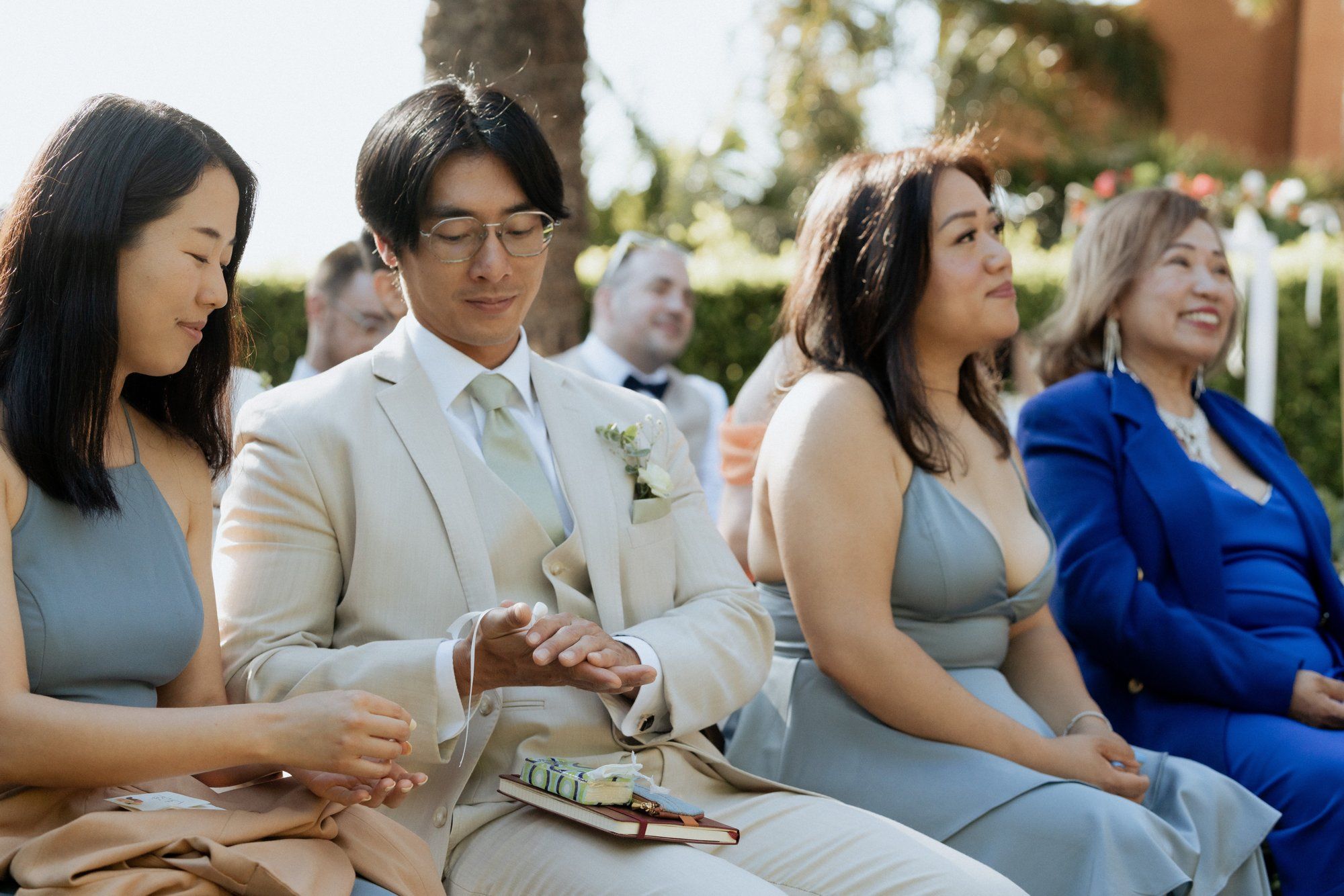 spring villa micro wedding at Villa Francesca, An Ocean-View Villa Ceremony in the Courtyard