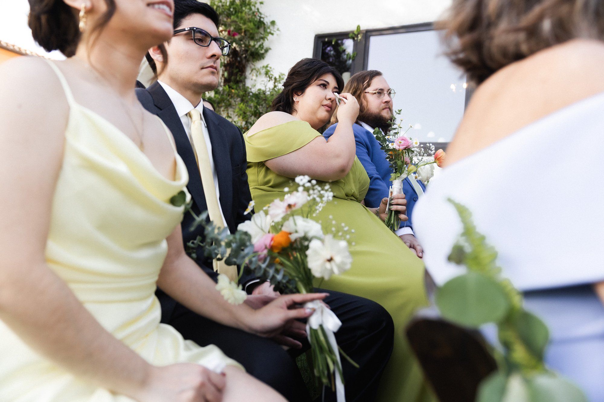 spring villa micro wedding at villa francesca, socal, An Ocean-View Villa Ceremony in the Courtyard