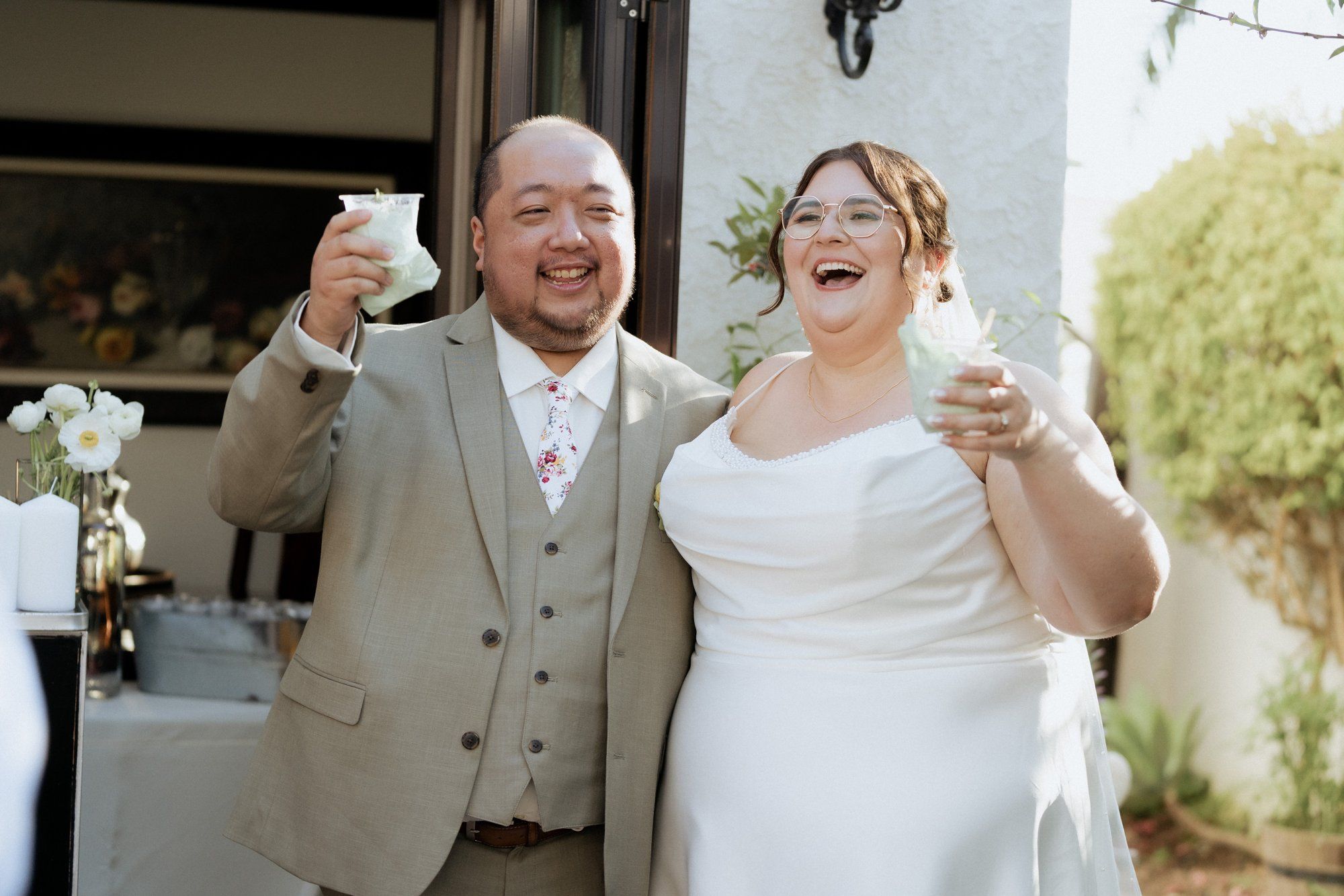 spring villa micro wedding at Villa Francesca, Portraits in the Villa Gardens, a SoCal Spring Wedding