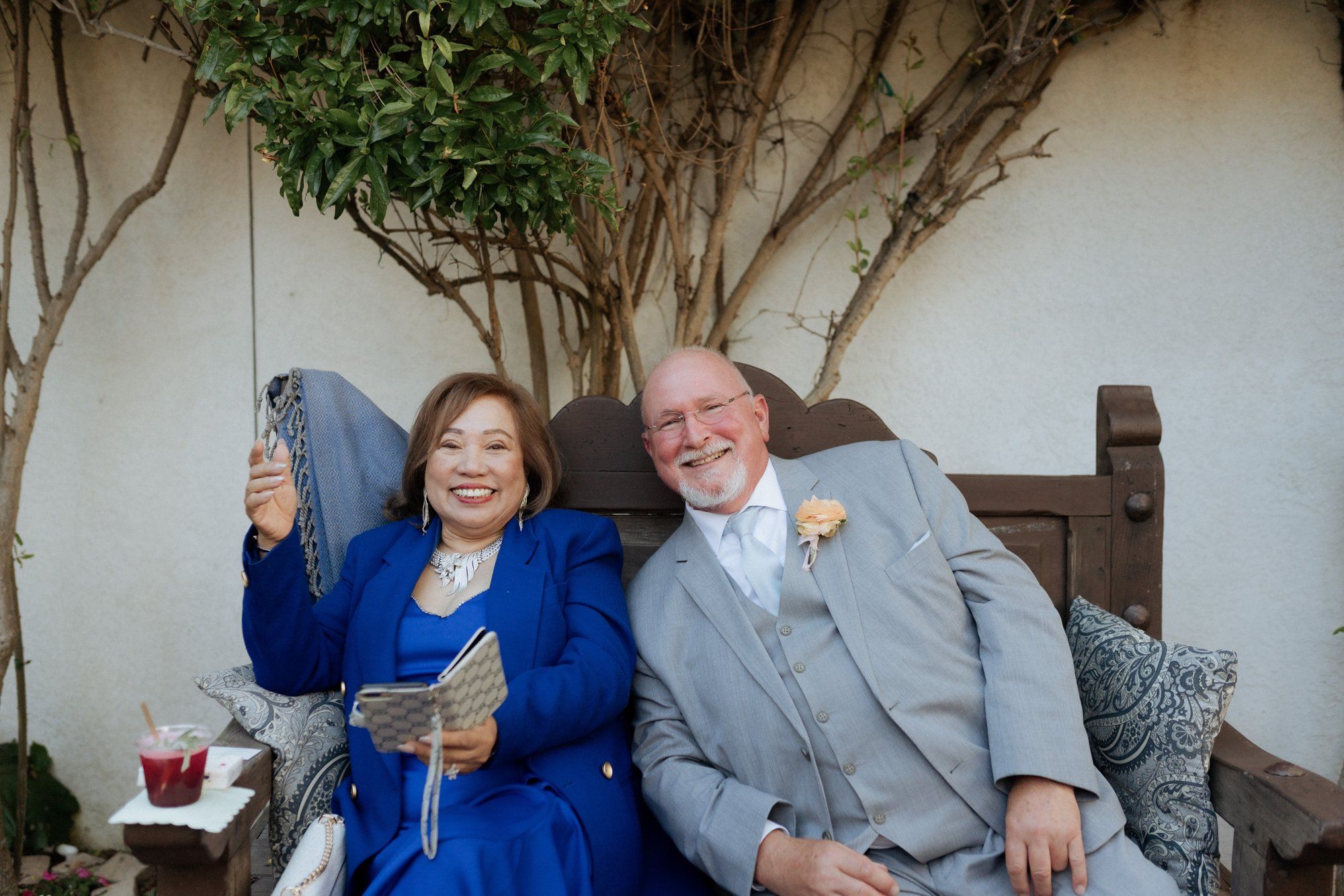 spring villa micro wedding at Villa Francesca, Portraits in the Villa Gardens, a SoCal Spring Wedding