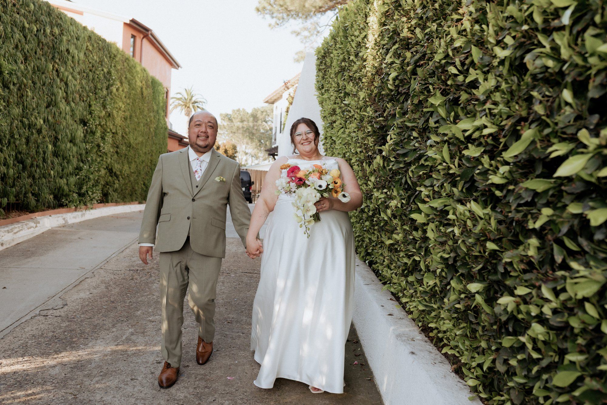 spring villa micro wedding at villa francesca, socal, Portraits in the Villa Gardens. SoCal Villa Wedding in Spring