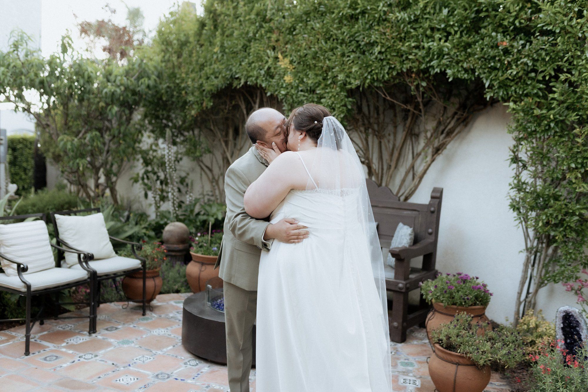 spring villa micro wedding at Villa Francesca, Portraits in the Villa Gardens, a SoCal Spring Wedding
