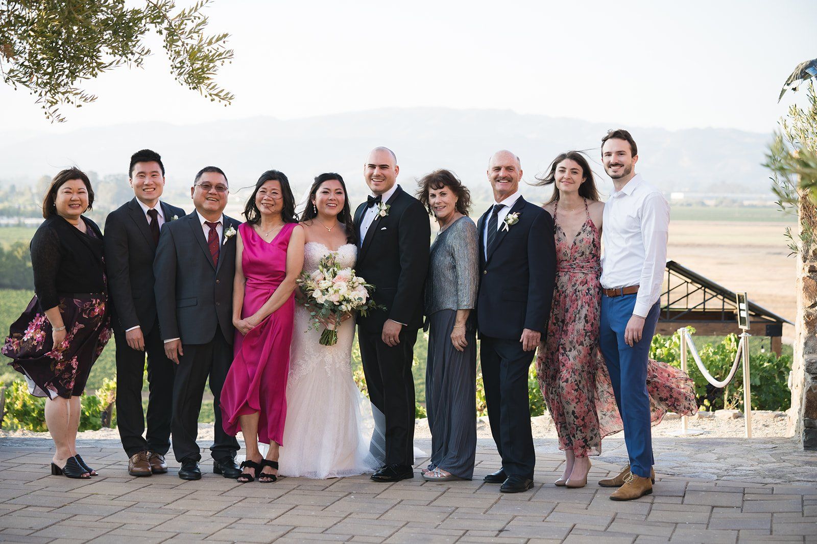 vineyard wedding with the dog as greeter at viansa sonoma, Family Photos and the Vineyard