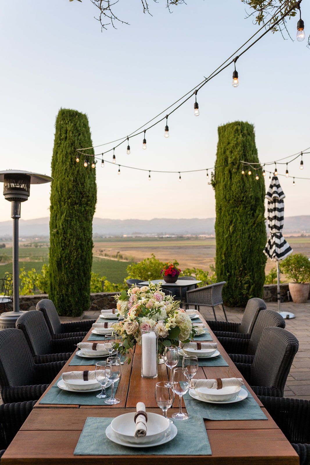 vineyard wedding at viansa in sonoma, Dinner and Dancing at Viansa