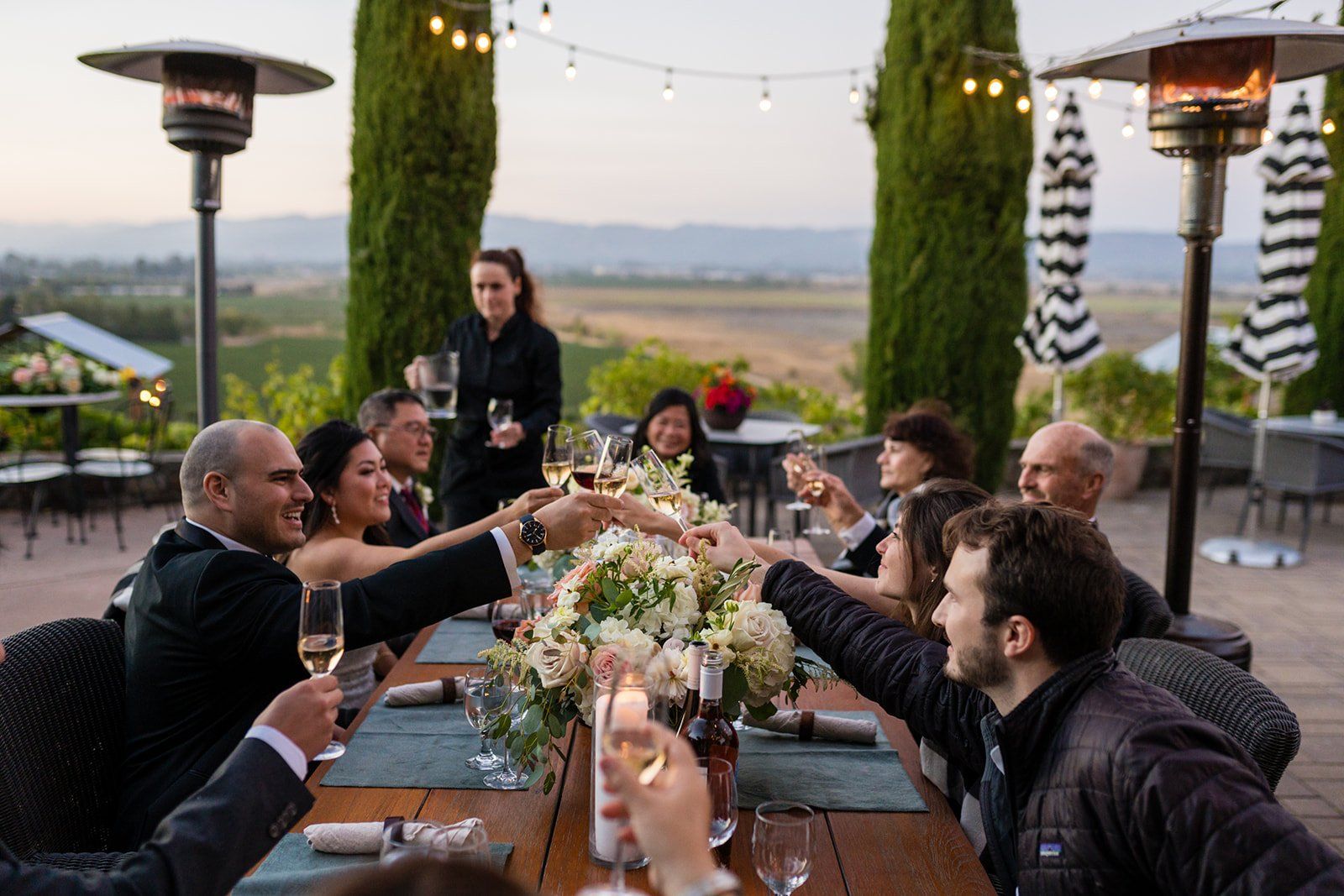 vineyard wedding at viansa in sonoma, Dinner and Dancing at Viansa
