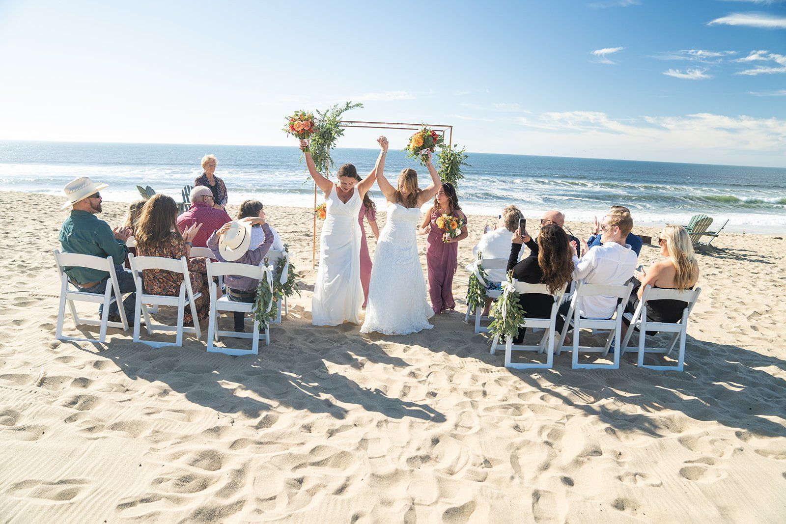 beachfront micro wedding on monterey bay, A Beachfront Ceremony on the Monterey Bay Sand
