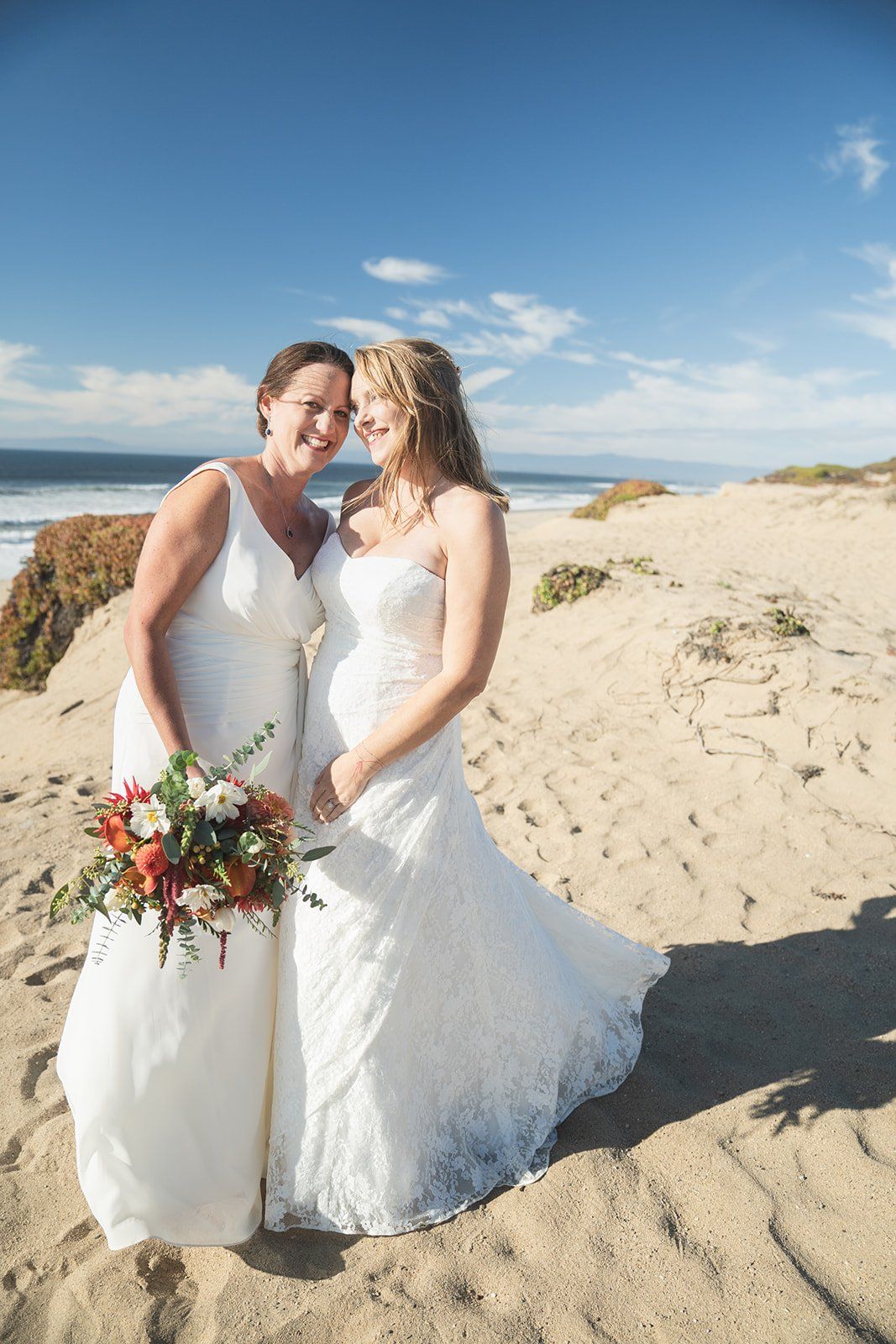 beachfront micro wedding on monterey bay, A Beachfront Ceremony on the Monterey Bay Sand