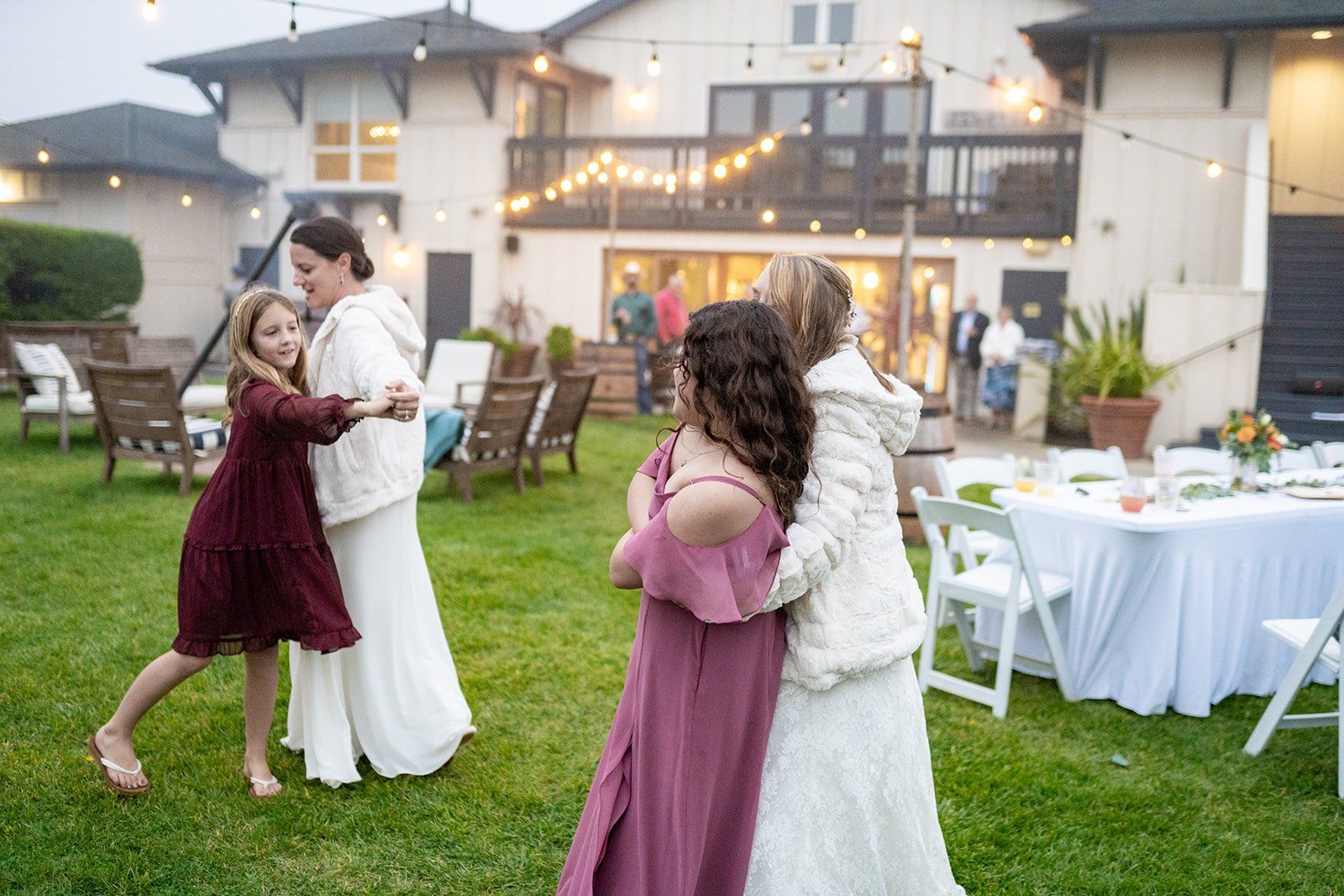 beachfront micro wedding on monterey bay, Dinner on the Lodge Lawn, S'mores by the Bonfire