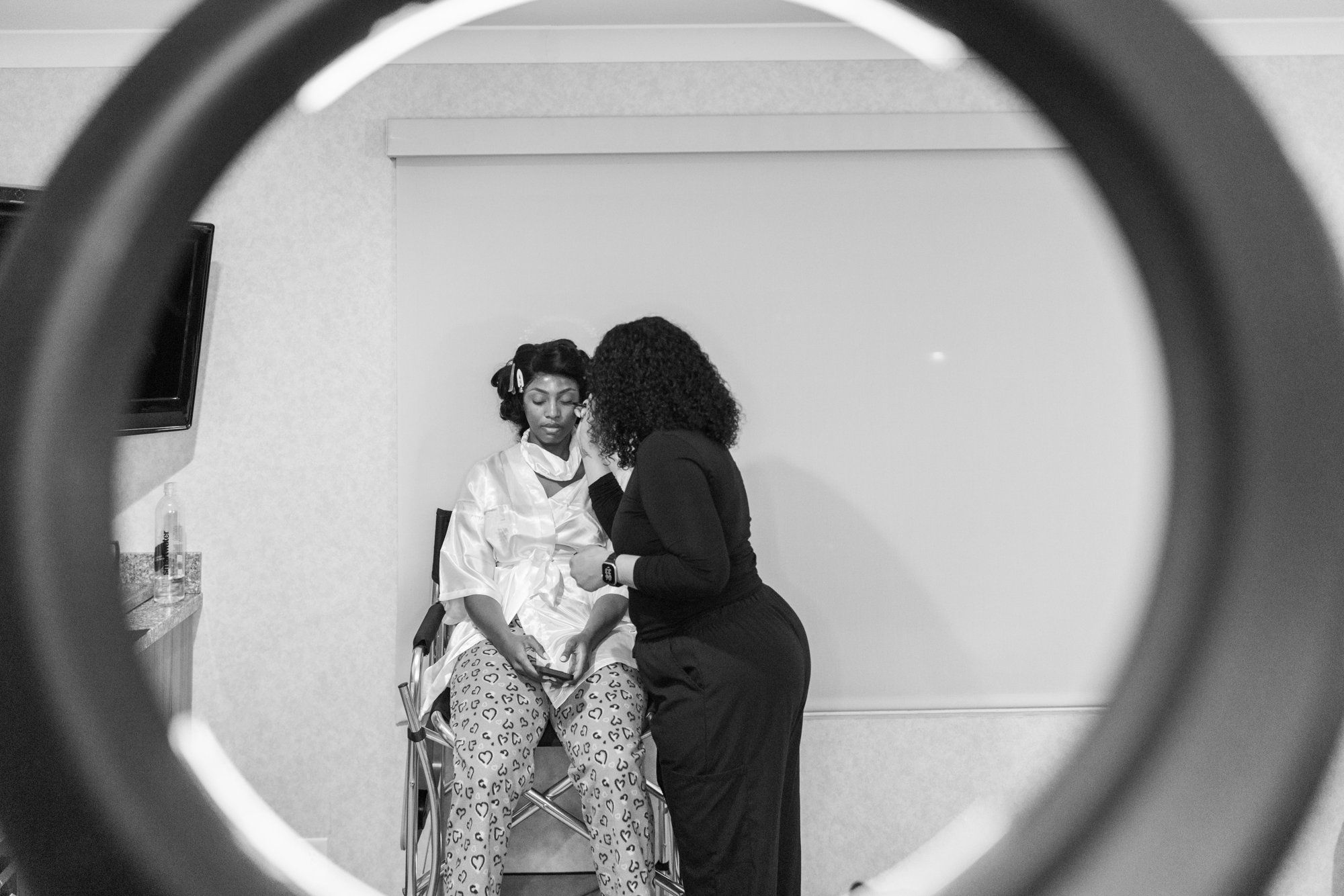 interracial city hall micro wedding, Getting Ready Before the Doors Opened