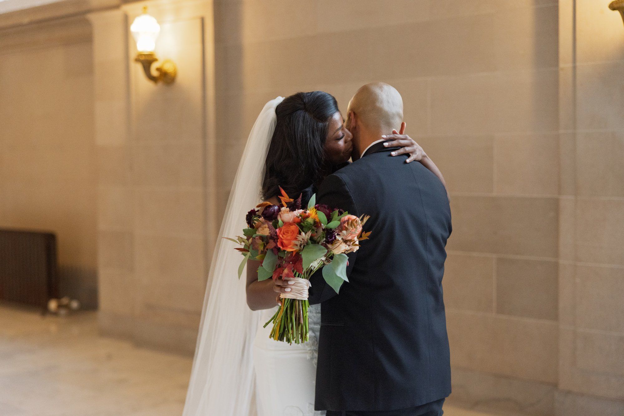 interracial city hall micro wedding, Both Families Through the Galleries