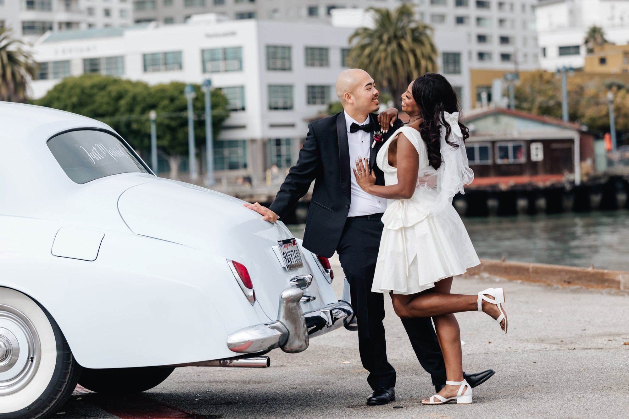 interracial city hall micro wedding, Both Families Through the Galleries