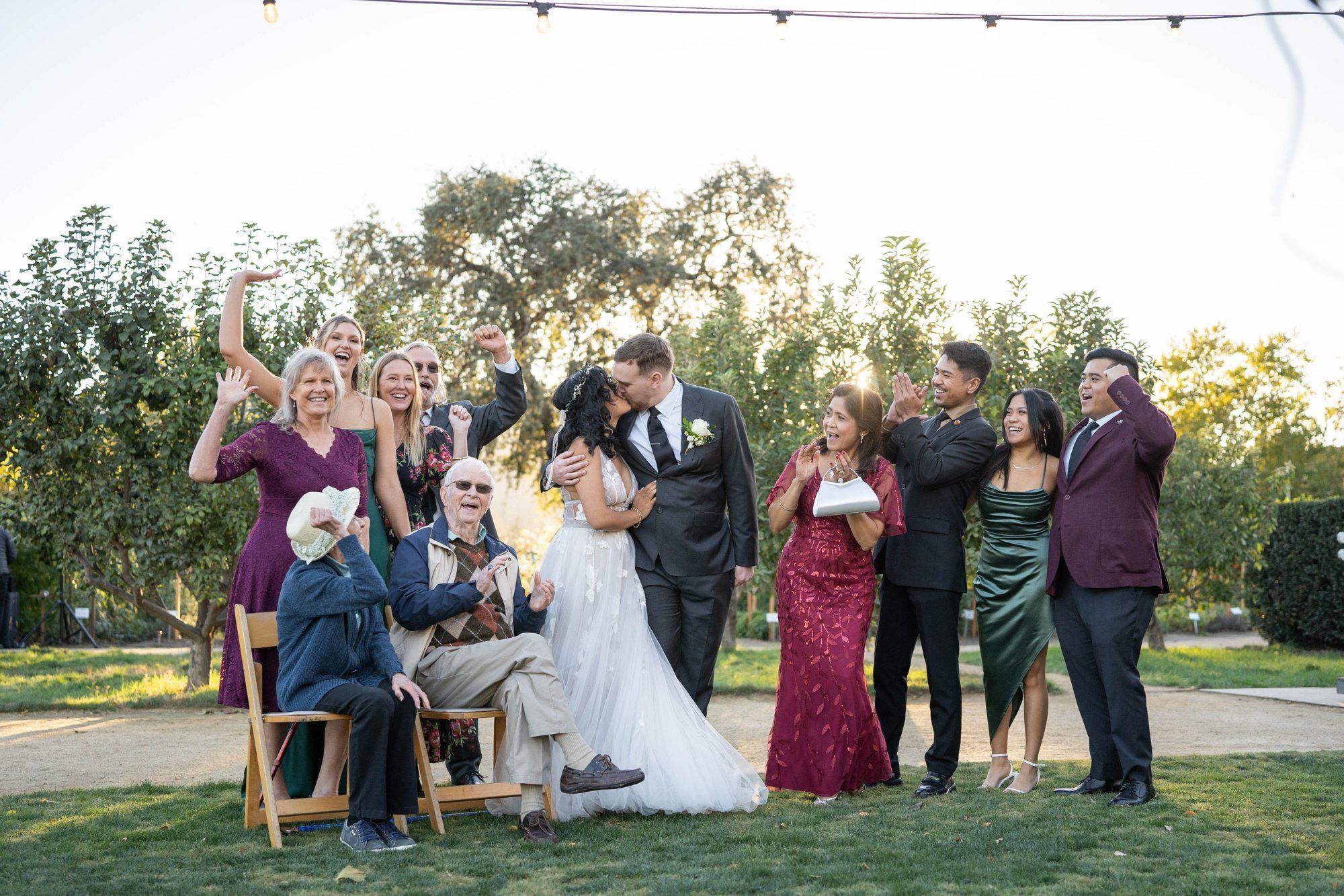 A farm-to-table vineyard wedding at Farmstead, Cocktail Hour at This 32-Guest Napa Farm Wedding