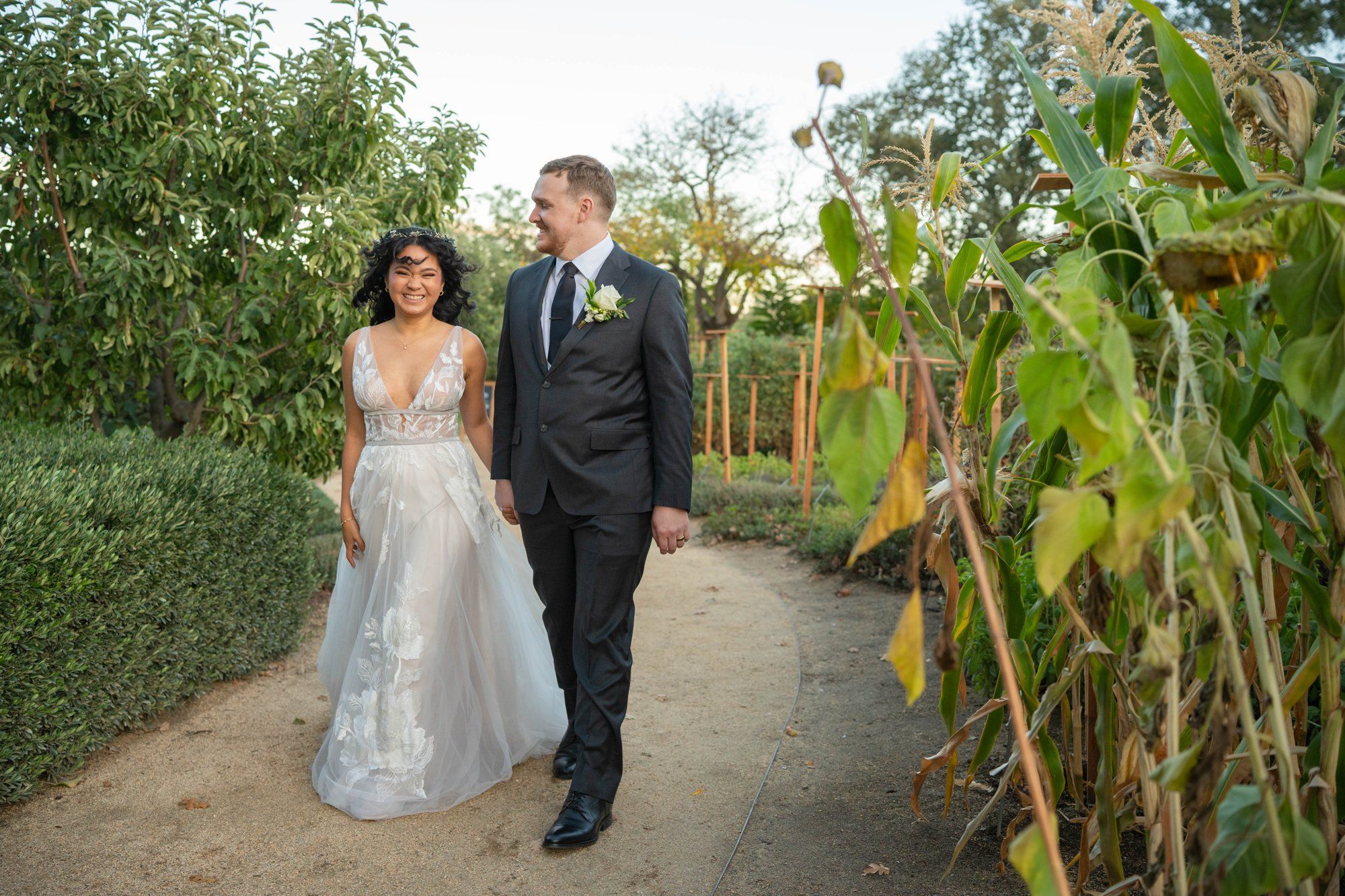 A farm-to-table vineyard wedding at Farmstead, Cocktail Hour at This 32-Guest Napa Farm Wedding