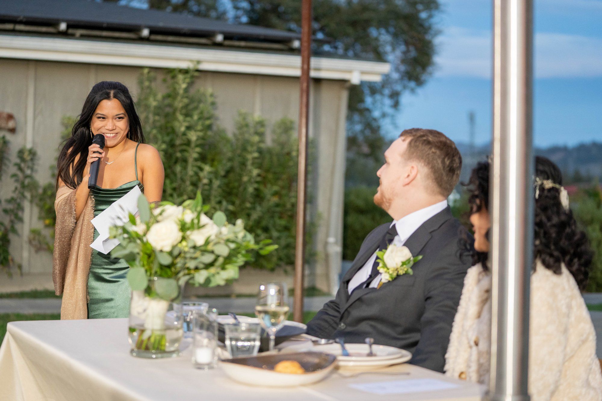 A farm-to-table vineyard wedding at Farmstead, Dinner on The Lawn at Long Meadow Ranch