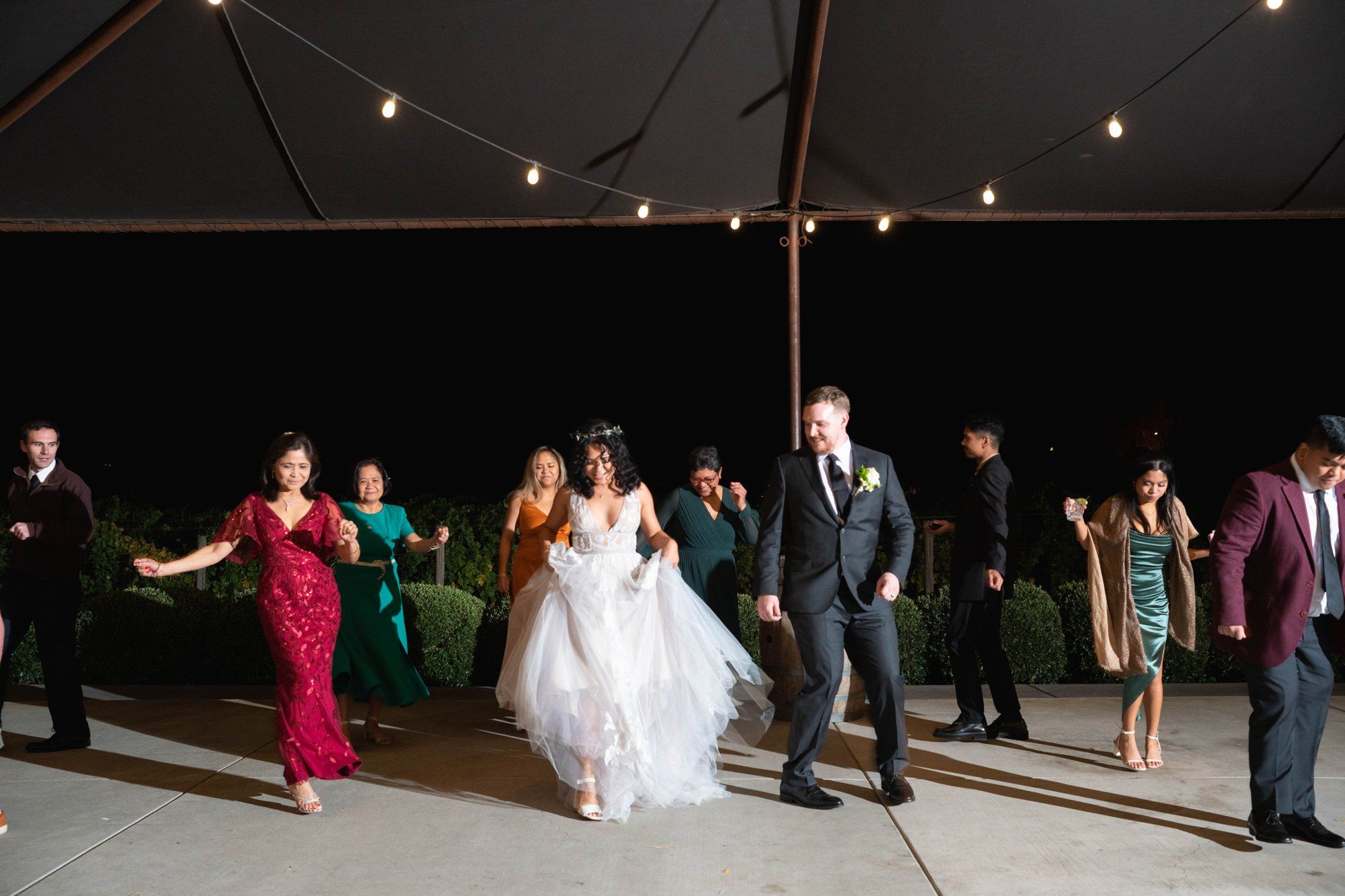 A farm-to-table vineyard wedding at Farmstead, Dinner on The Lawn at Long Meadow Ranch