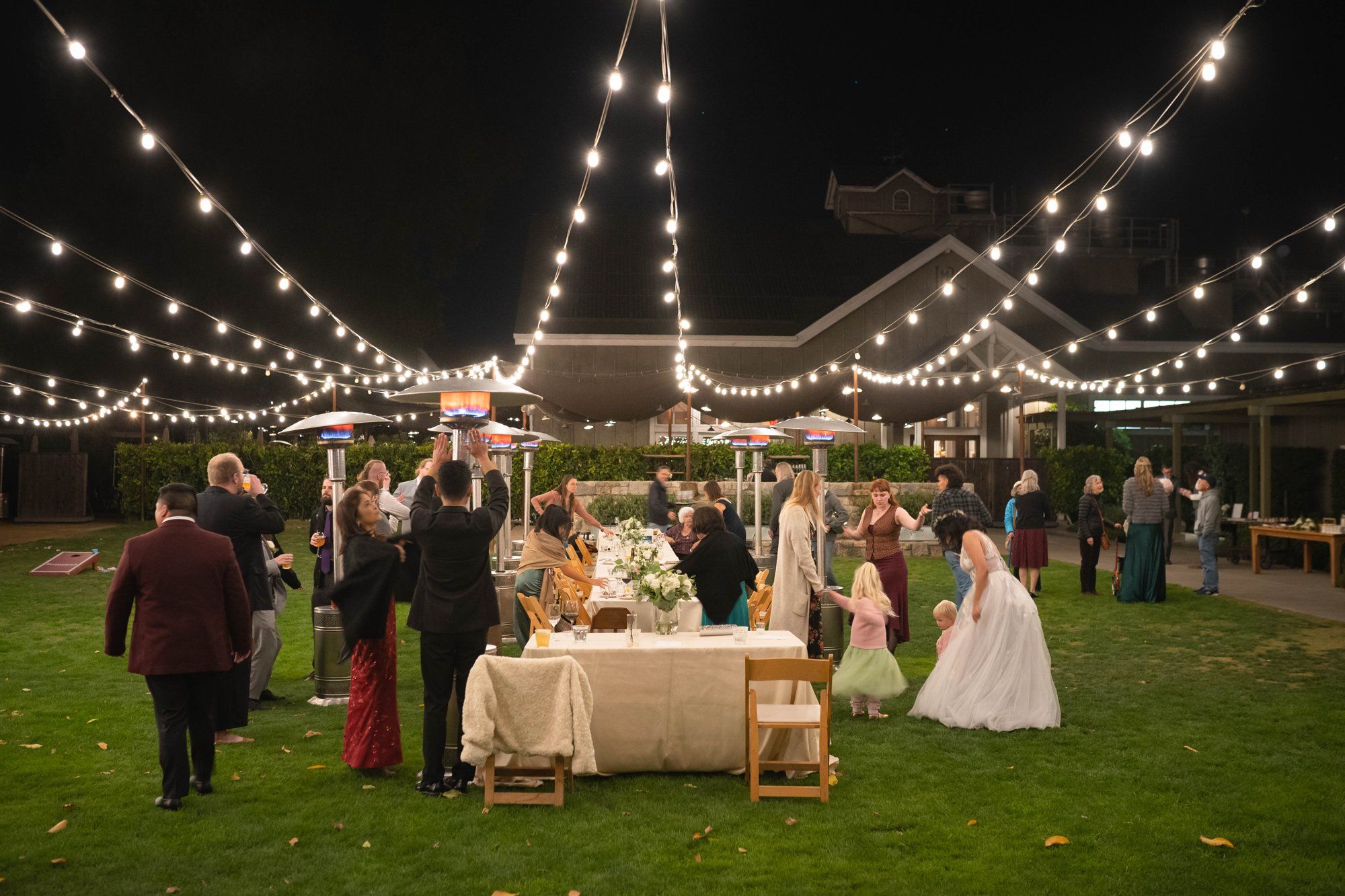 farm-to-table vineyard wedding at farmstead, st helena, Dinner on The Lawn
