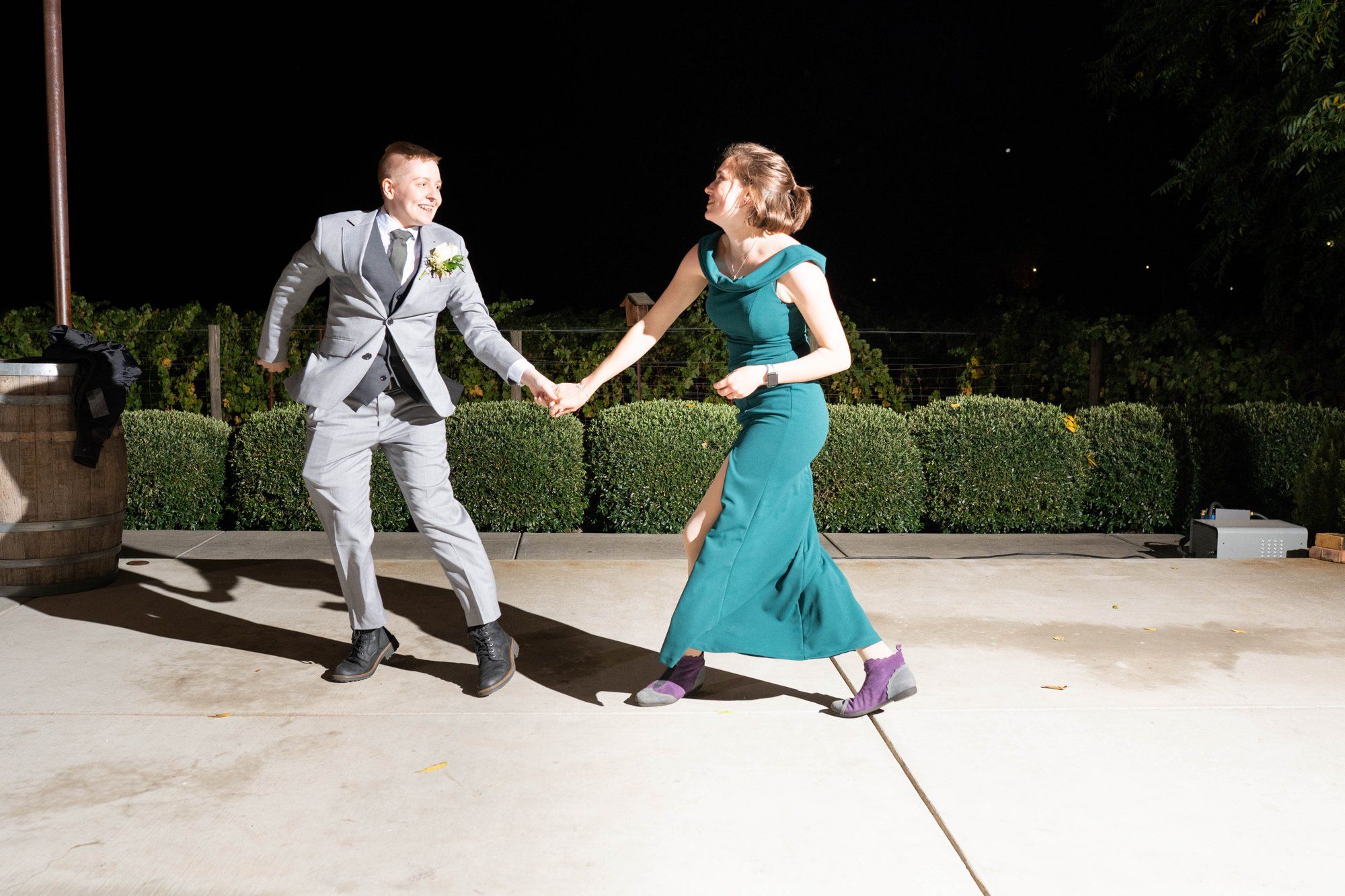 farm-to-table vineyard wedding at farmstead, st helena, Cocktail Hour and Portraits at This 32-Guest Napa Farm Wedding