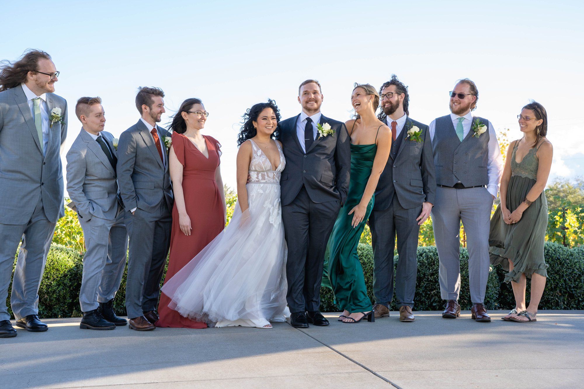 A farm-to-table vineyard wedding at Farmstead, Cocktail Hour at This 32-Guest Napa Farm Wedding