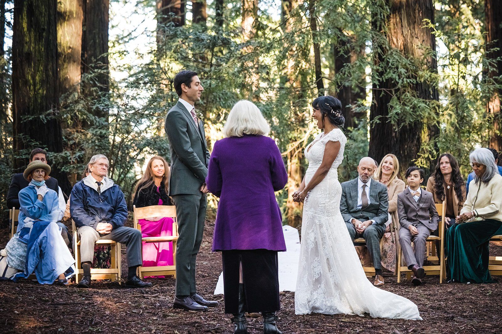 redwoods park ceremony + graduate berkeley reception (with a bus), Under the Redwoods at Roberts Regional, a Two-Venue Berkeley Wedding
