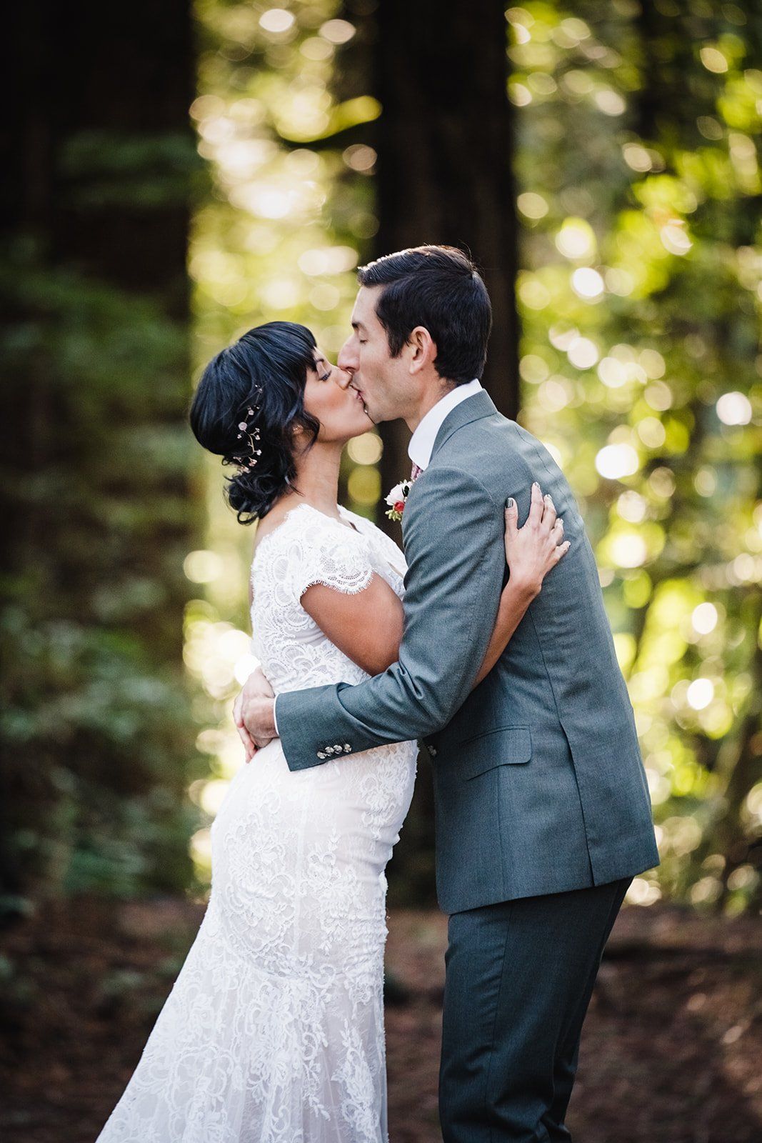 redwoods park ceremony + graduate berkeley reception (with a bus), Portraits and a First Dance in the Grove