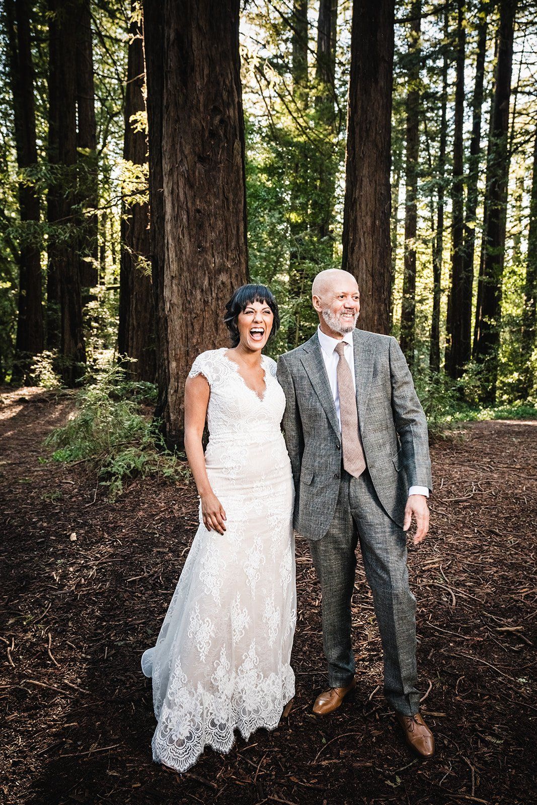 redwoods park ceremony + graduate berkeley reception (with a bus), Portraits and a First Dance in the Grove