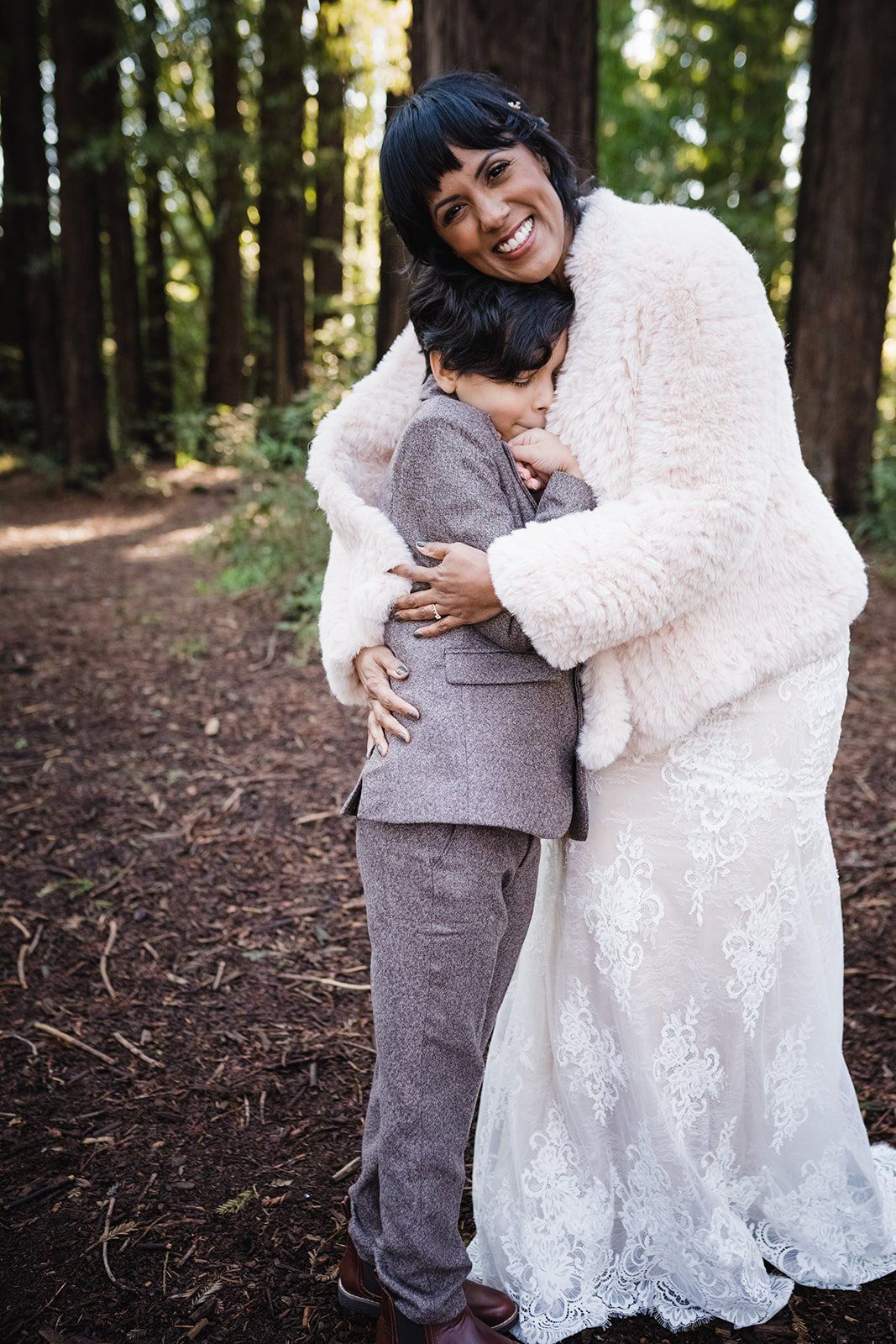 redwoods park ceremony + graduate berkeley reception (with a bus), Portraits and a First Dance in the Grove