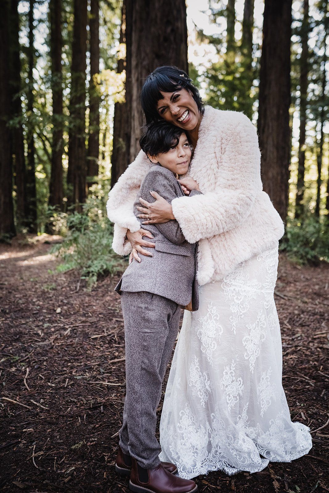 redwoods park ceremony + graduate berkeley reception (with a bus), Portraits and a First Dance in the Grove