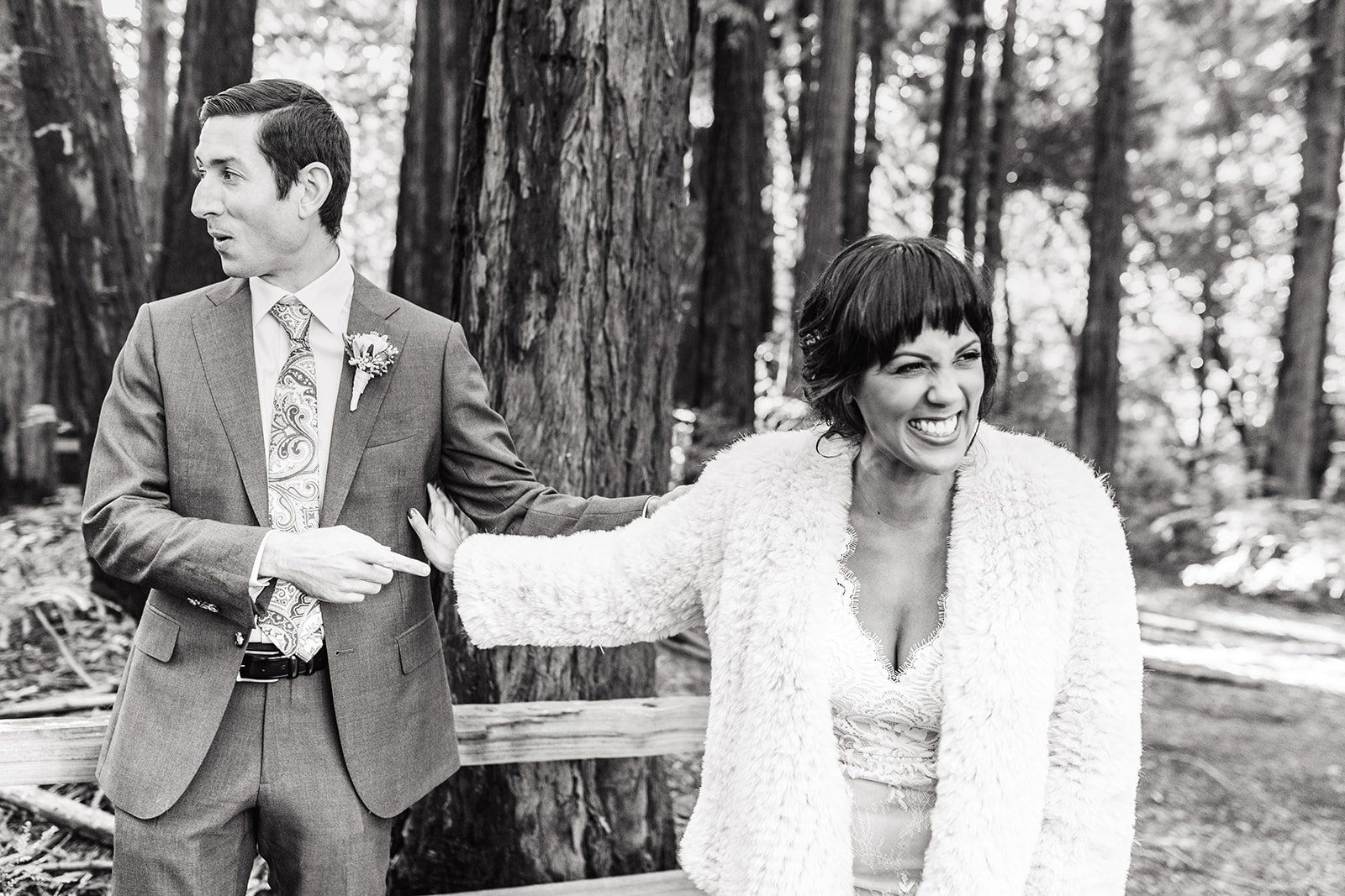 redwoods park ceremony + graduate berkeley reception (with a bus), Portraits and a First Dance in the Grove
