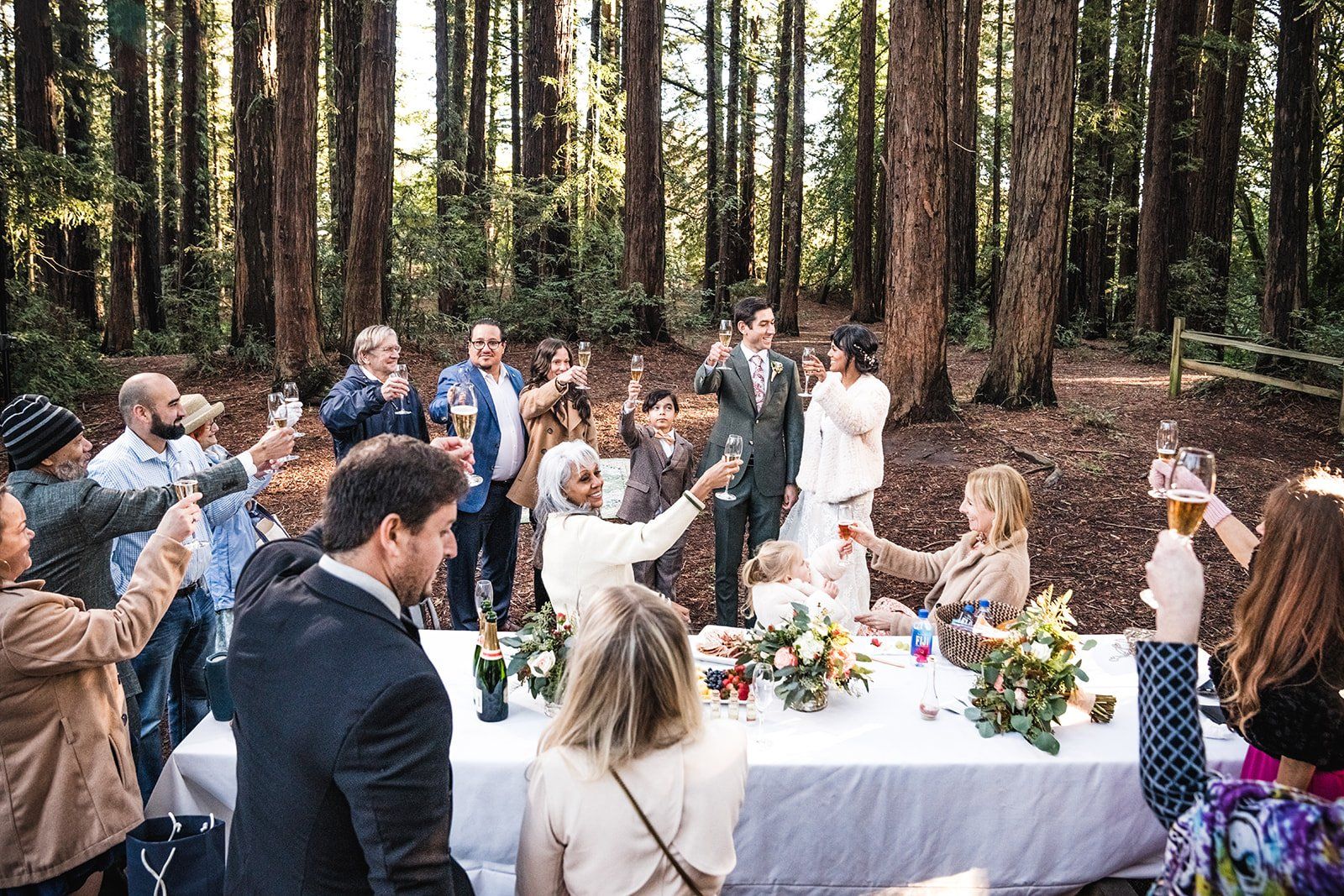 redwoods park ceremony + graduate berkeley reception (with a bus), Portraits and a First Dance in the Grove
